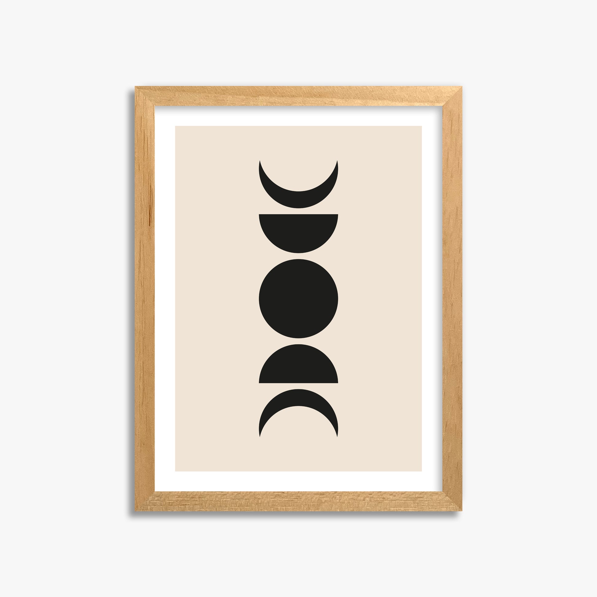Lunar Phases, 30x40cm Oak Framed Art Reproduction