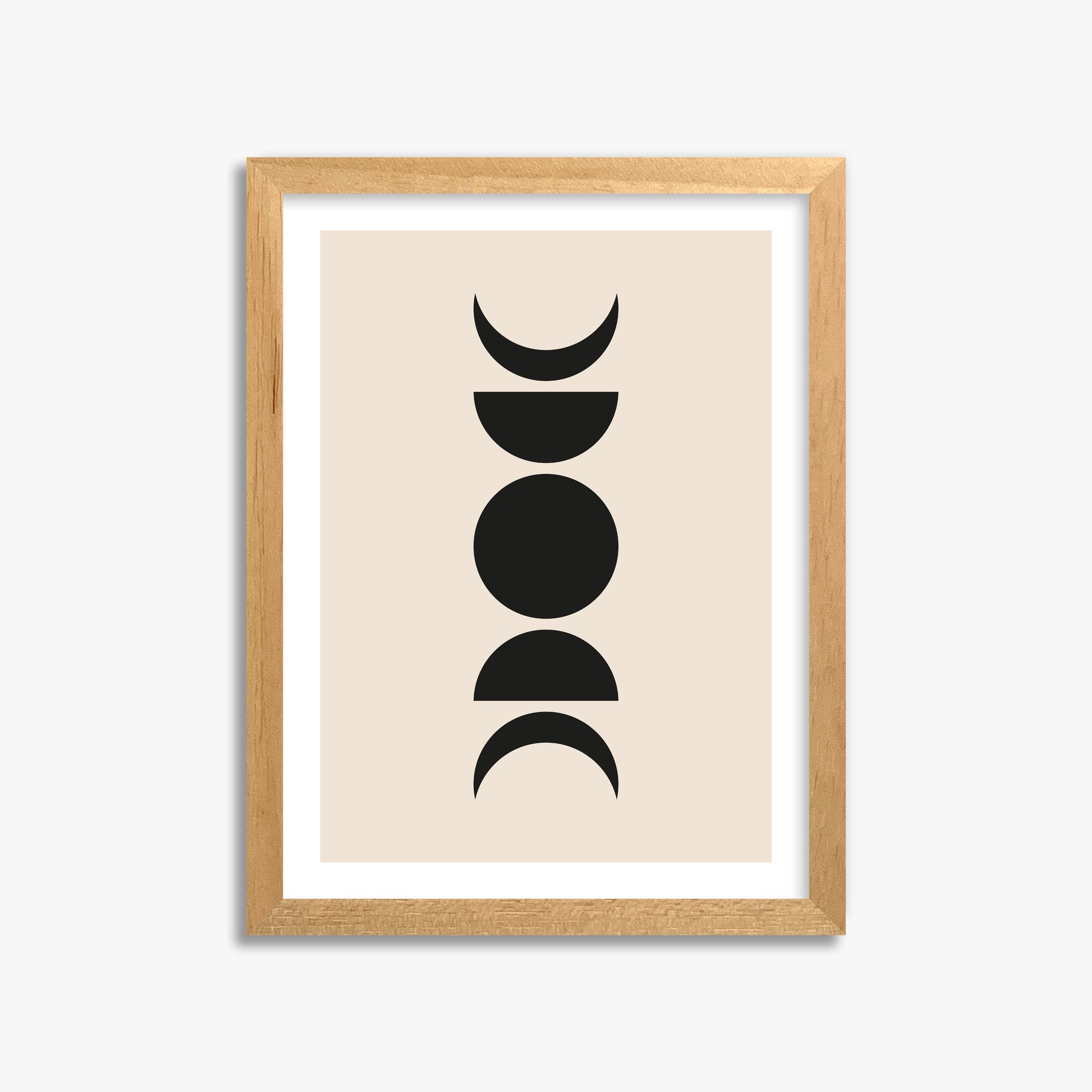 Lunar Phases, 30x40cm Oak Framed Art Reproduction