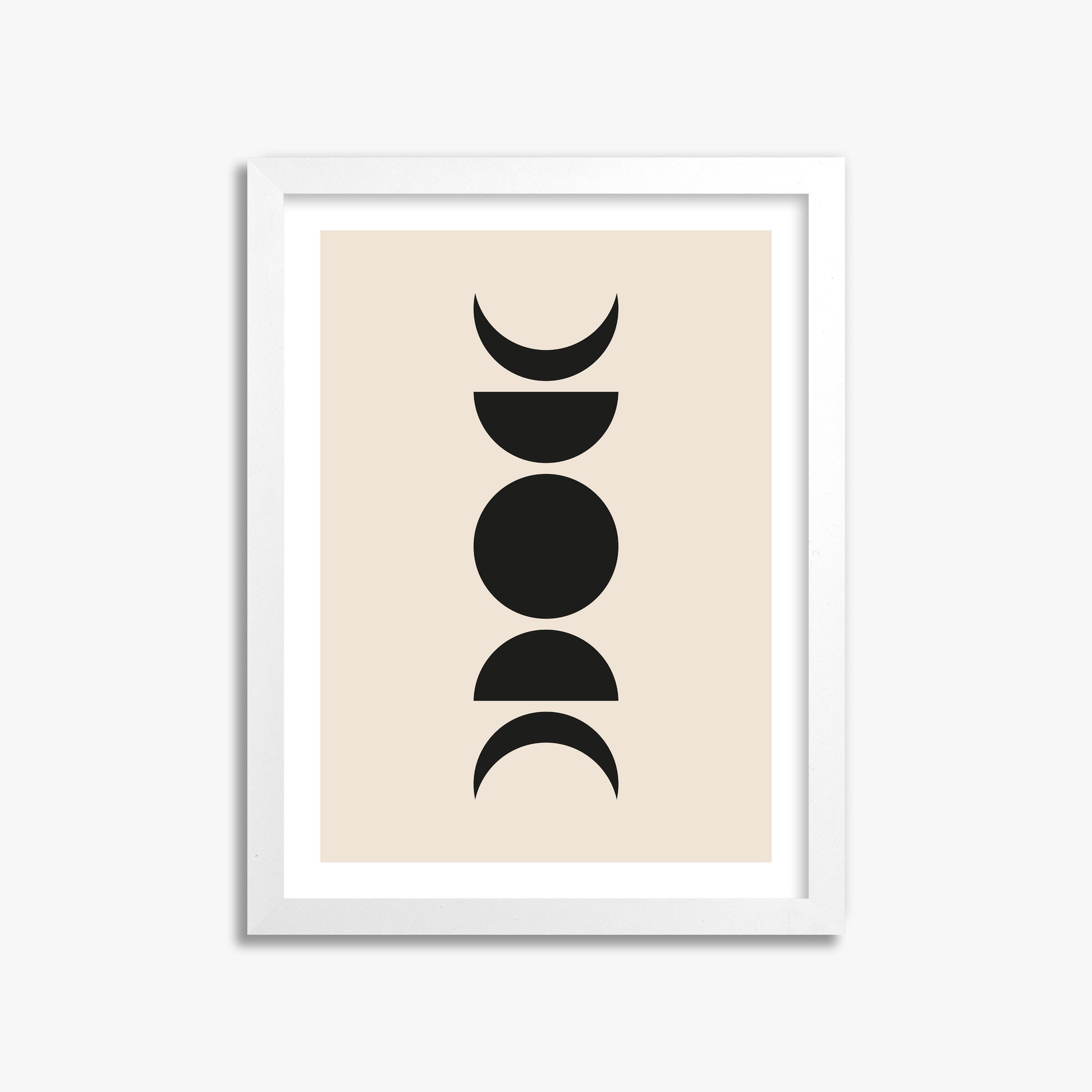 Lunar Phases, 30x40cm Whitek Framed Art Reproduction