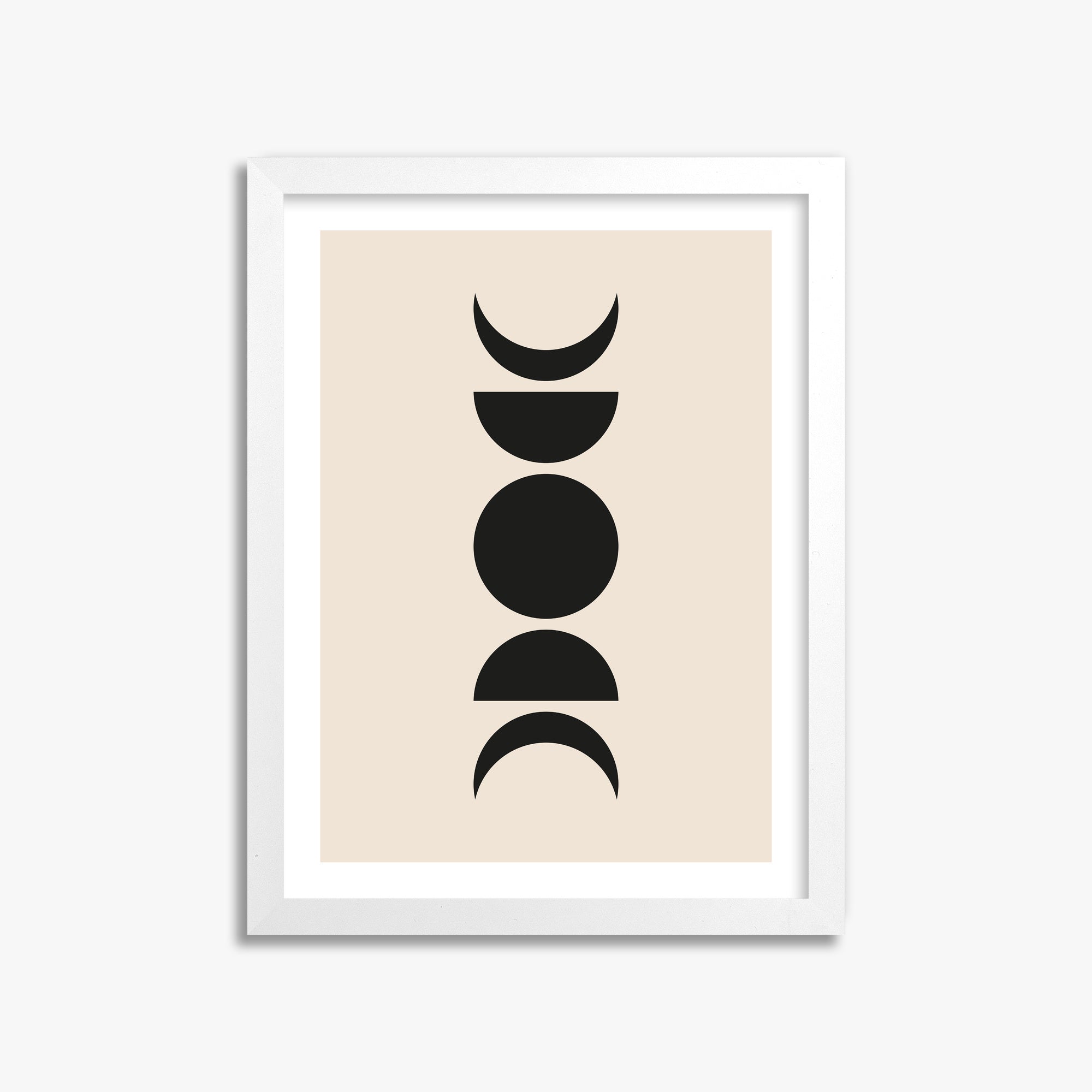 Lunar Phases, 30x40cm Whitek Framed Art Reproduction