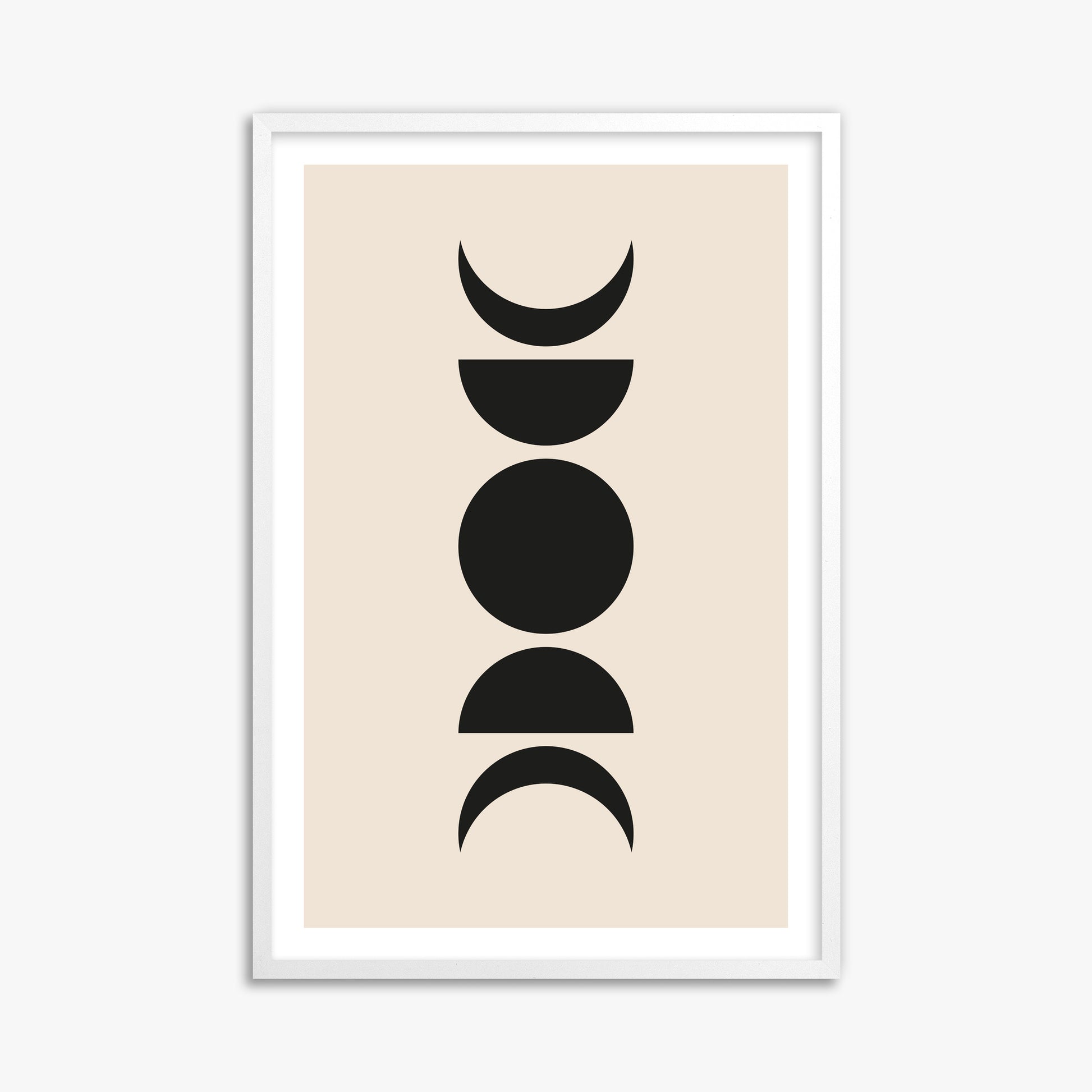 Lunar Phases, 61x91cm Whitek Framed Art Reproduction