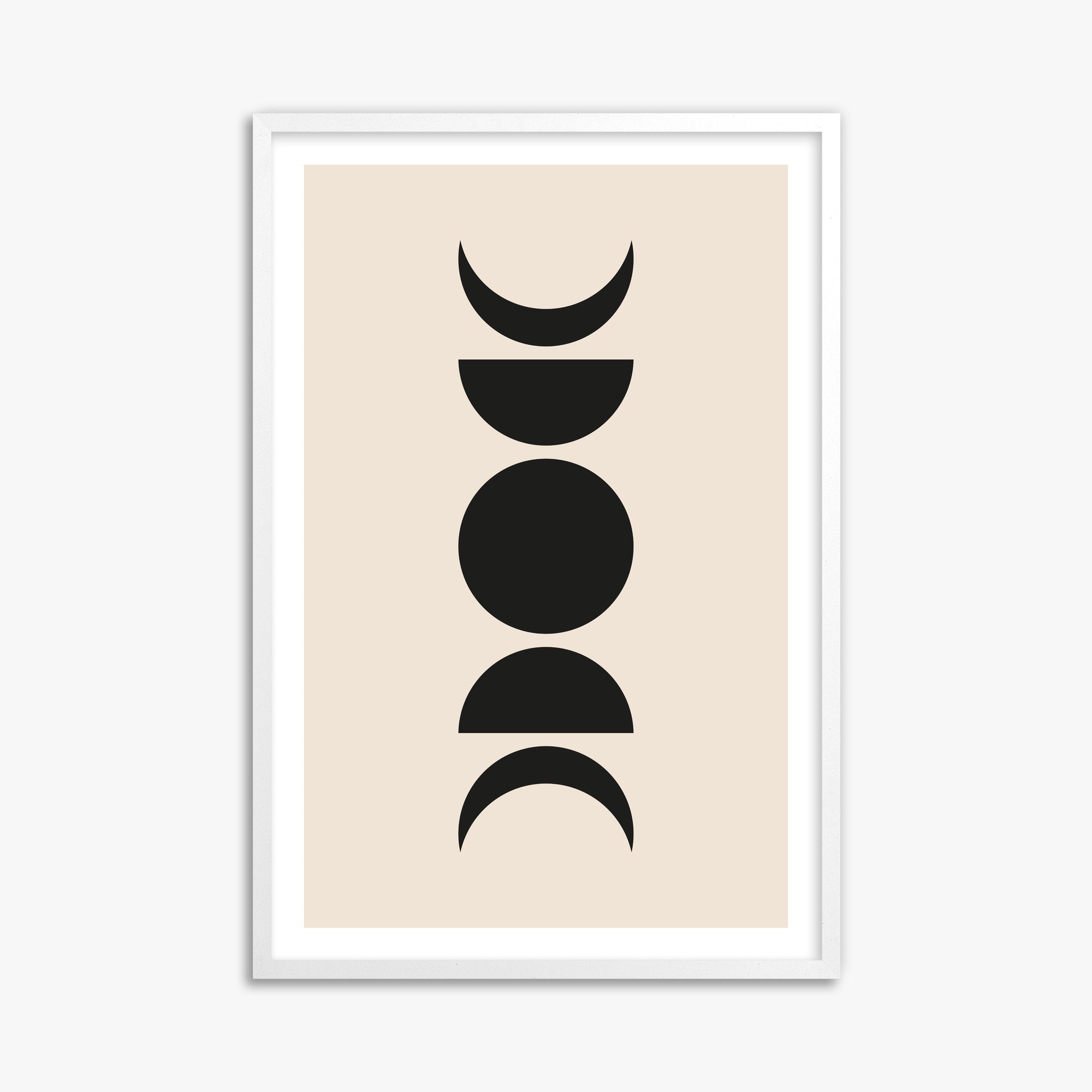 Lunar Phases, 61x91cm Whitek Framed Art Reproduction