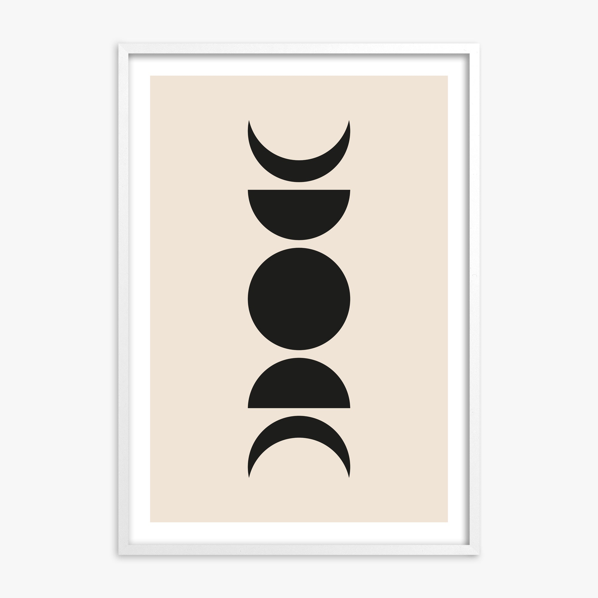 Lunar Phases, 70x100cm Whitek Framed Art Reproduction