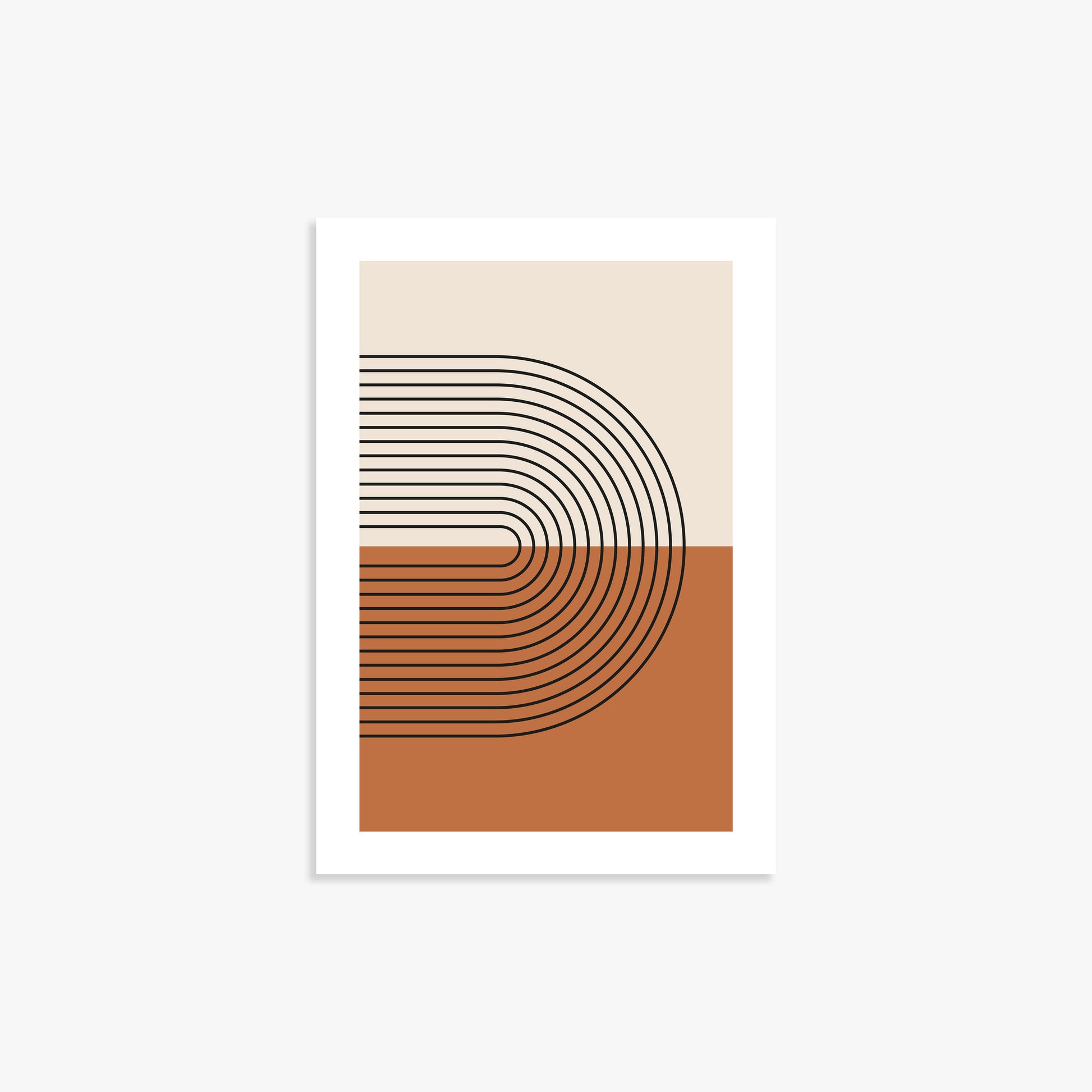 Terracotta Curves, 21x30cm Printed Poster