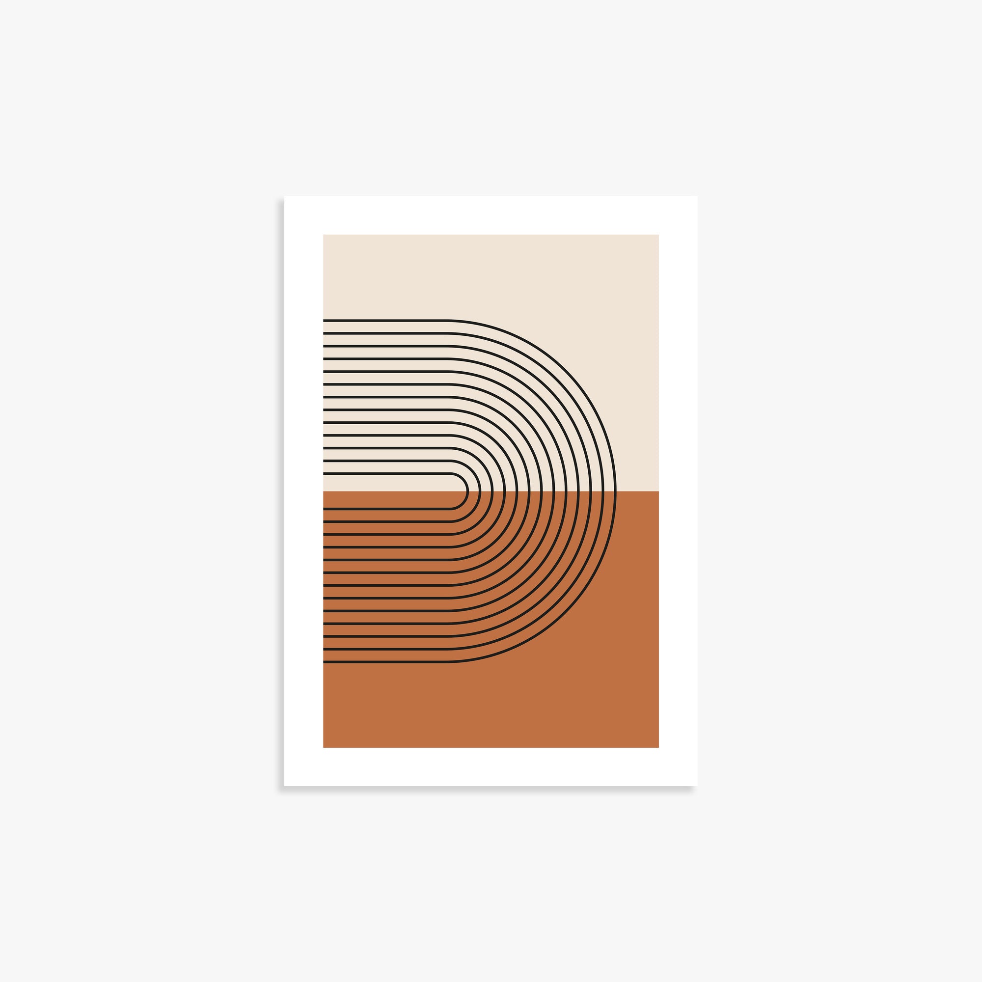 Terracotta Curves, 21x30cm Printed Poster