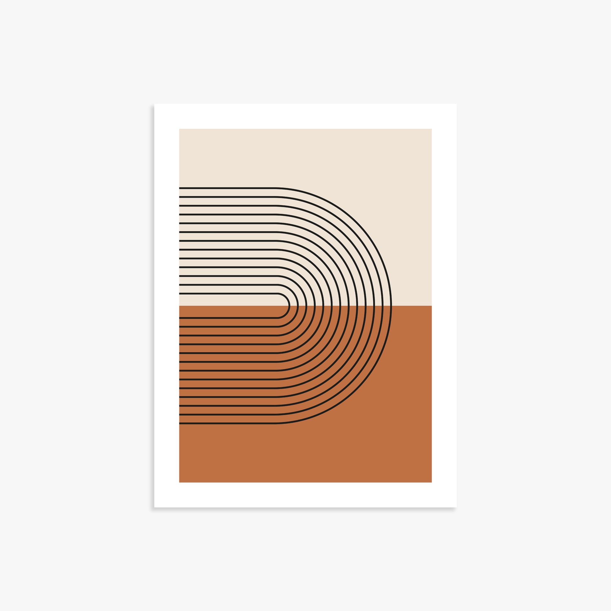 Terracotta Curves, 30x40cm Printed Poster