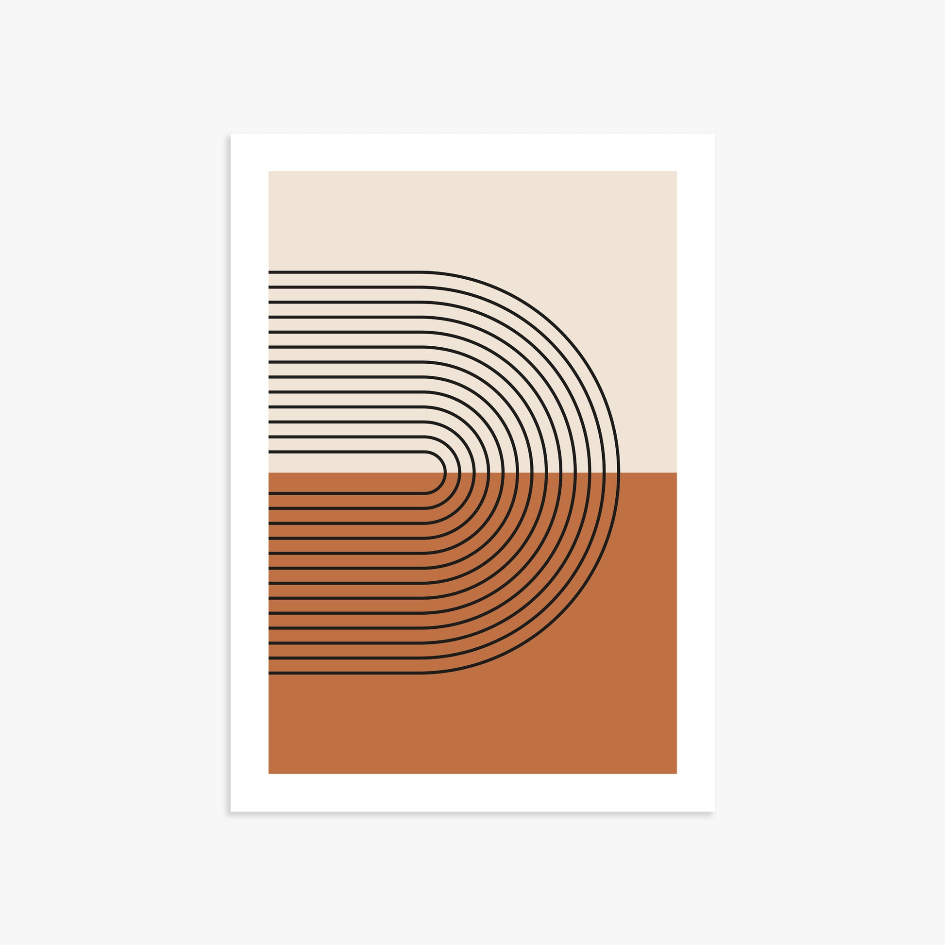 Terracotta Curves, 50x70cm Printed Poster