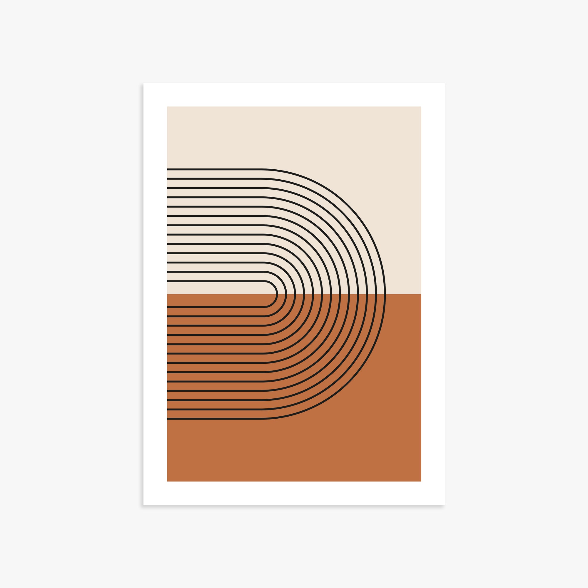 Terracotta Curves, 50x70cm Printed Poster