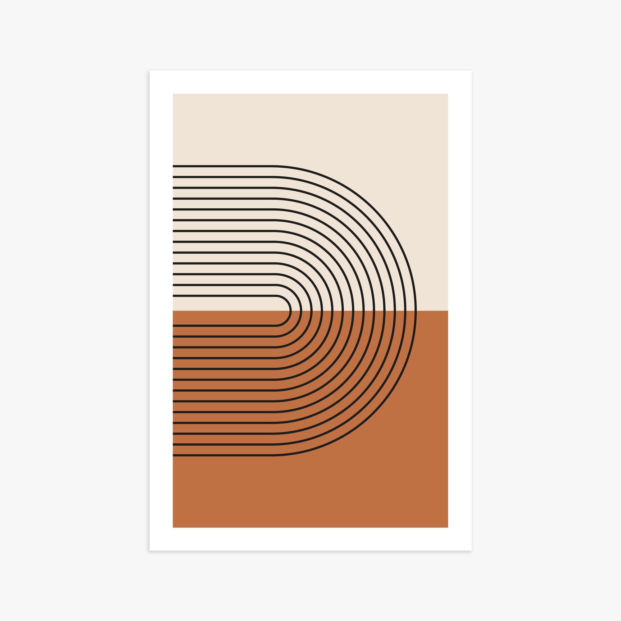 Terracotta Curves, 61x91cm Printed Poster