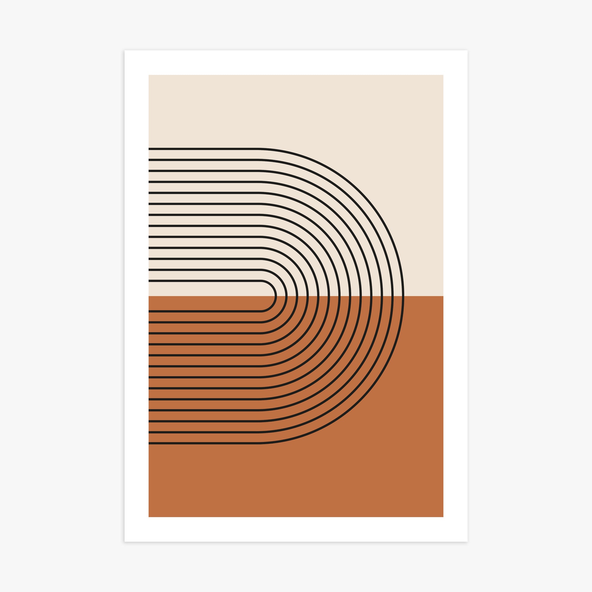 Terracotta Curves, 70x100cm Printed Poster