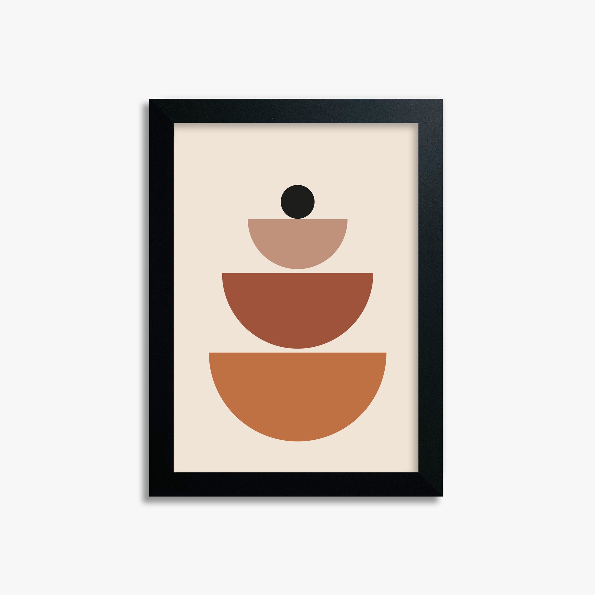 Terracotta Balance, 21x30cm Framed Poster With Black Frame