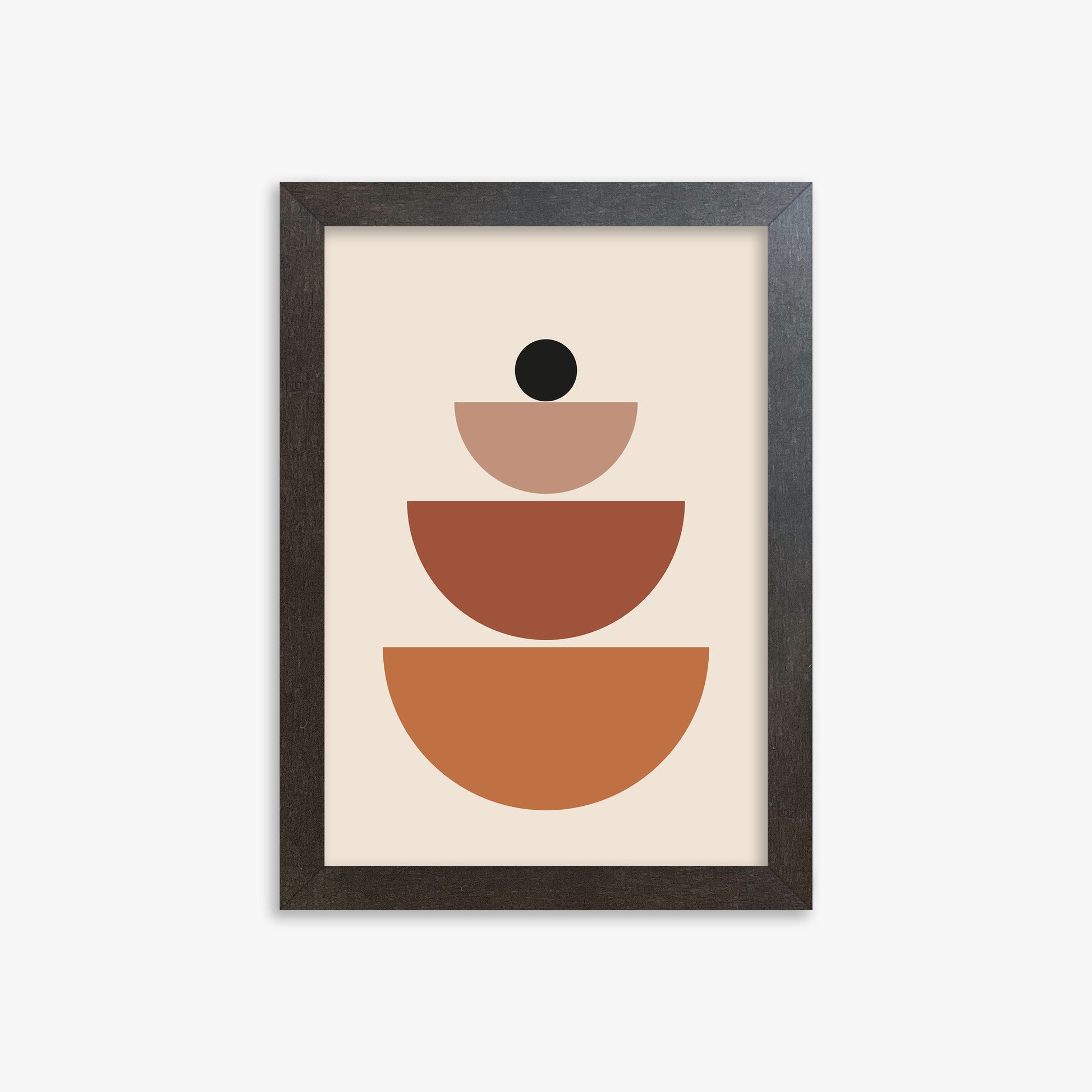 Terracotta Balance, 21x30cm Framed Art Reproduction With Espresso Frame