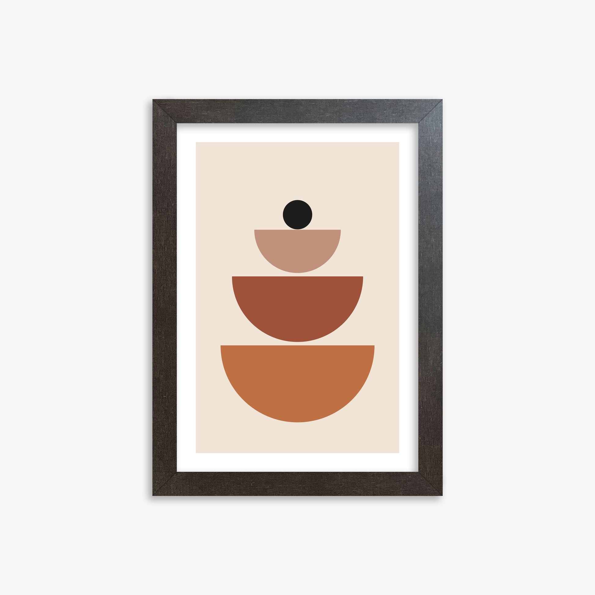 Terracotta Balance, 21x30cm Framed Art Reproduction With Espresso Frame