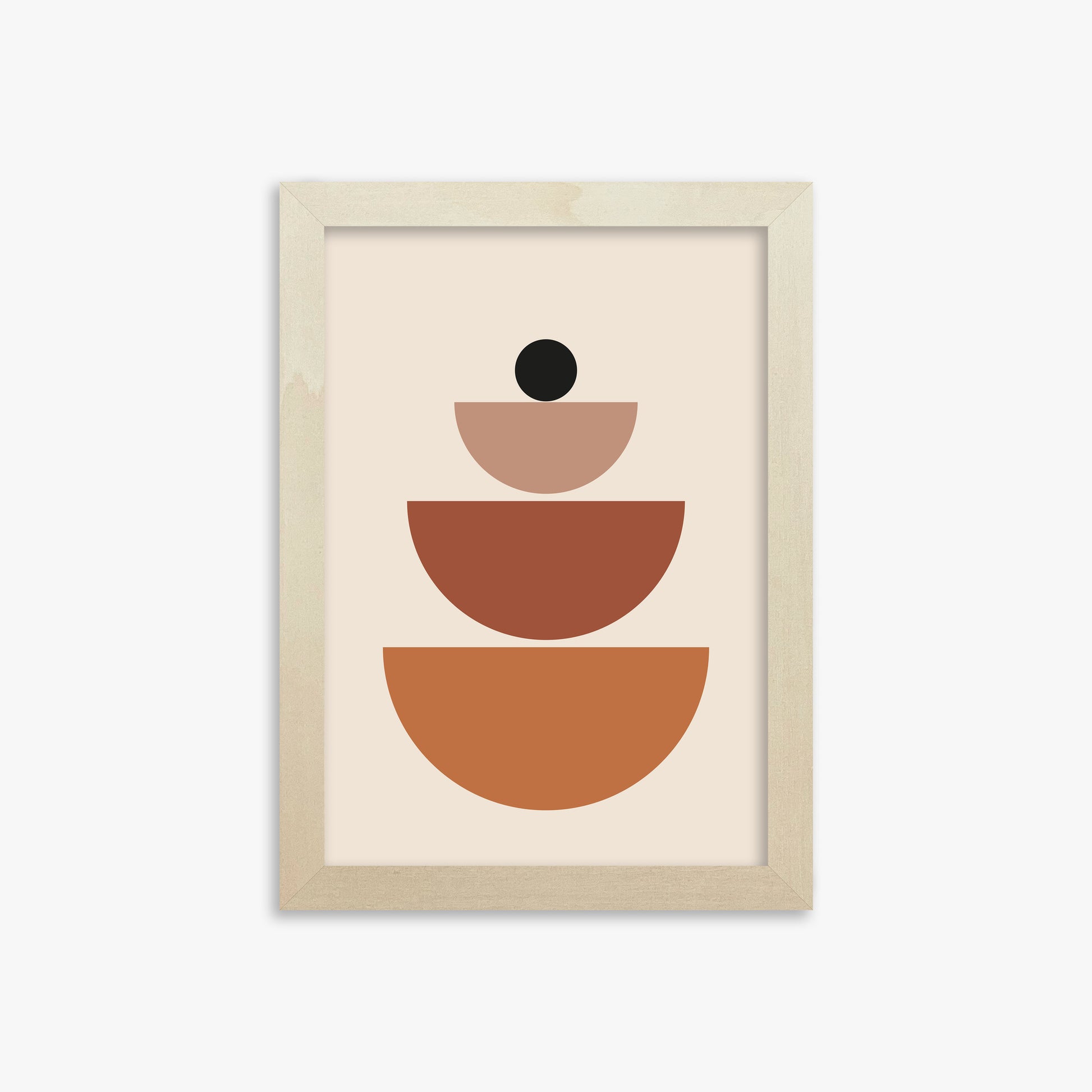 Terracotta Balance, 21x30cm Framed Art Reproduction With Lime Wood Frame