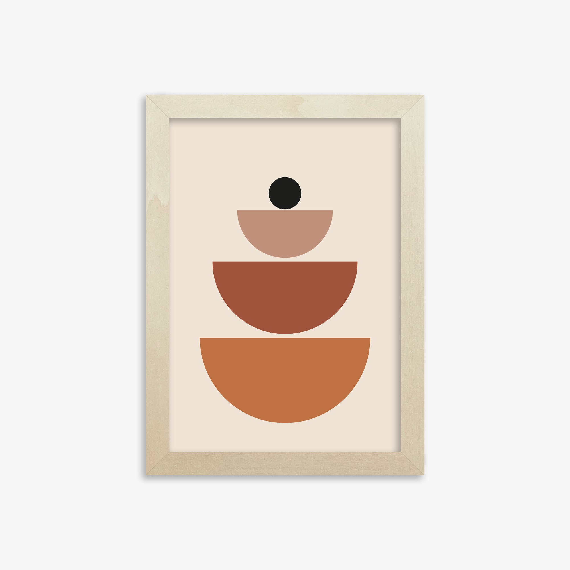 Terracotta Balance, 21x30cm Framed Art Reproduction With Lime Wood Frame
