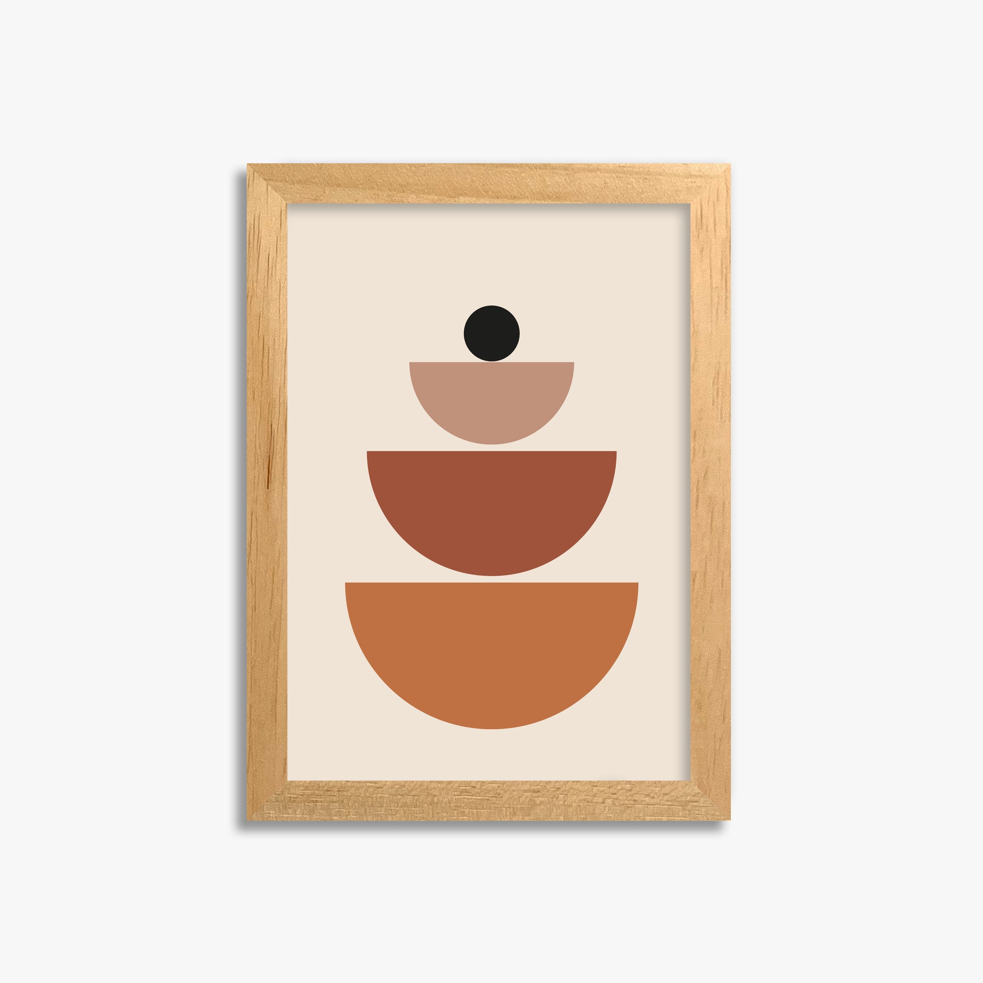 Terracotta Balance, 21x30cm Framed Poster With Oak Frame