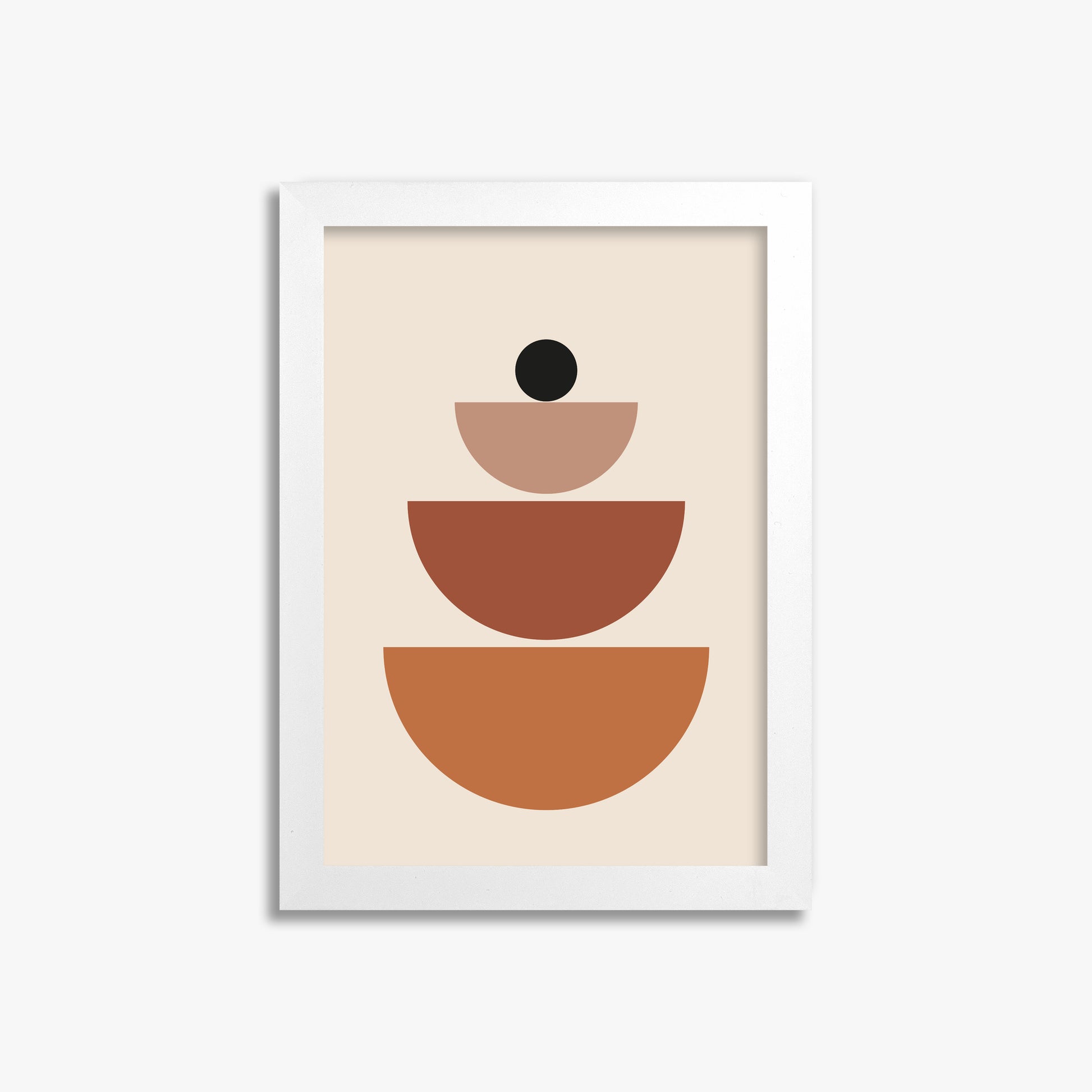 Terracotta Balance, 21x30cm Framed Poster With White Frame