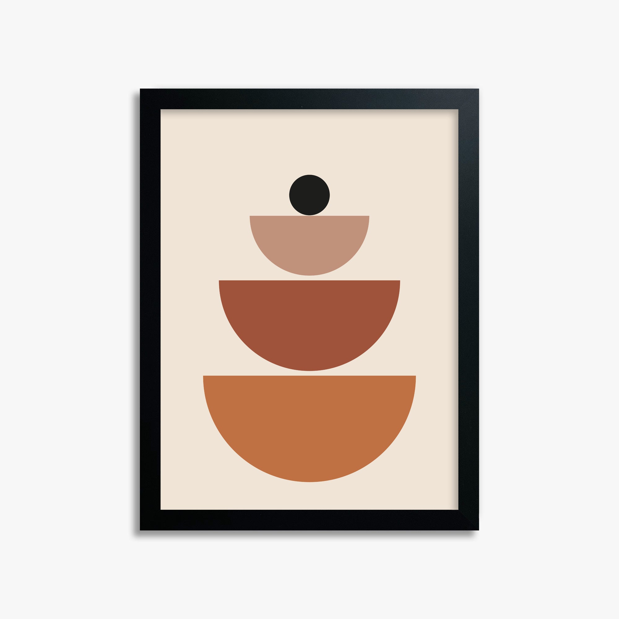 Terracotta Balance, 30x40cm Framed Poster With Black Frame