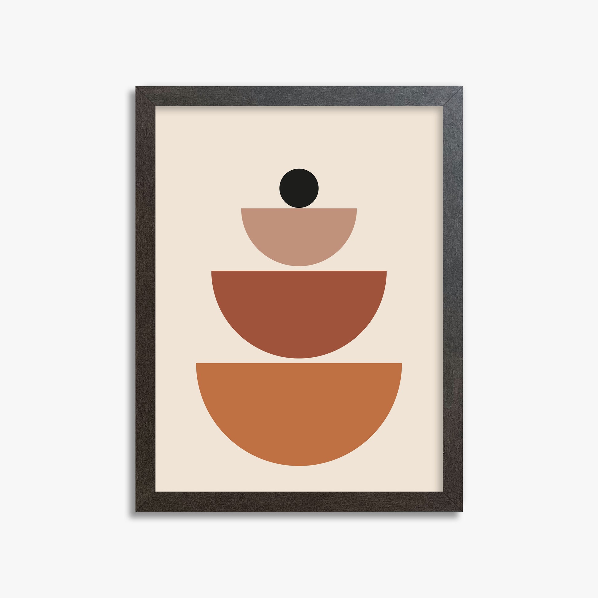 Terracotta Balance, 30x40cm Framed Art Reproduction With Espresso Frame