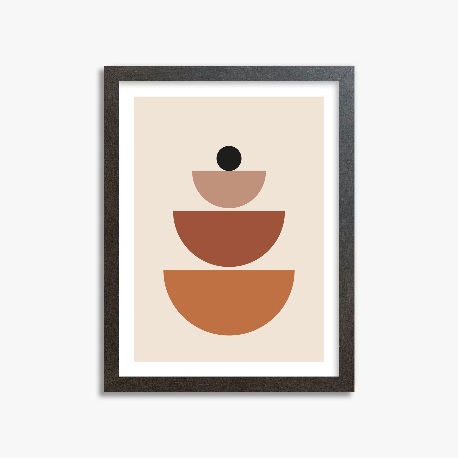Terracotta Balance, 30x40cm Framed Art Reproduction With Espresso Frame