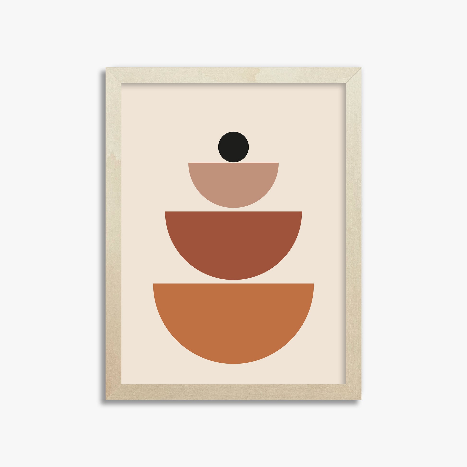 Terracotta Balance, 30x40cm Framed Art Reproduction With Lime Wood Frame