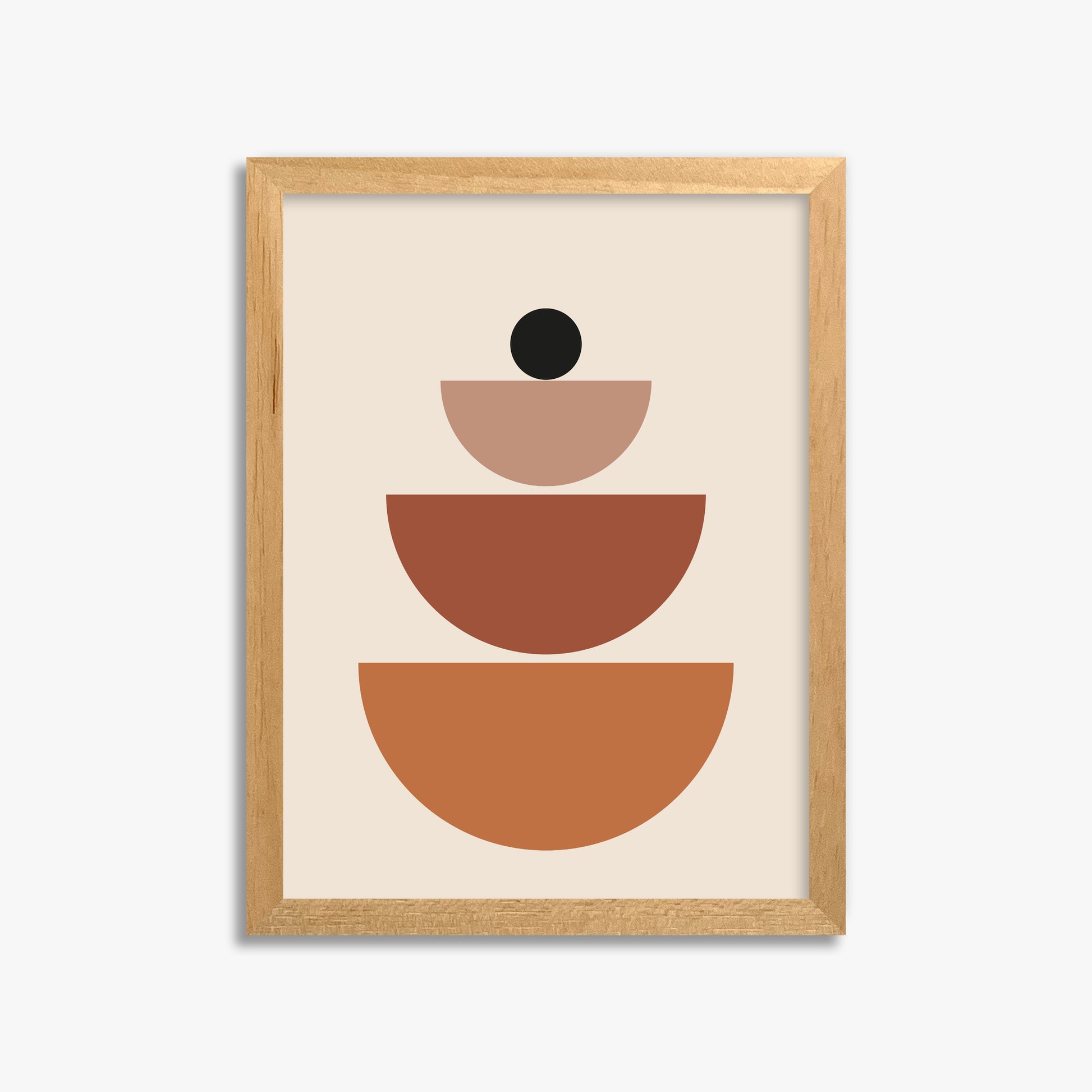 Terracotta Balance, 30x40cm Framed Poster With Oak Frame