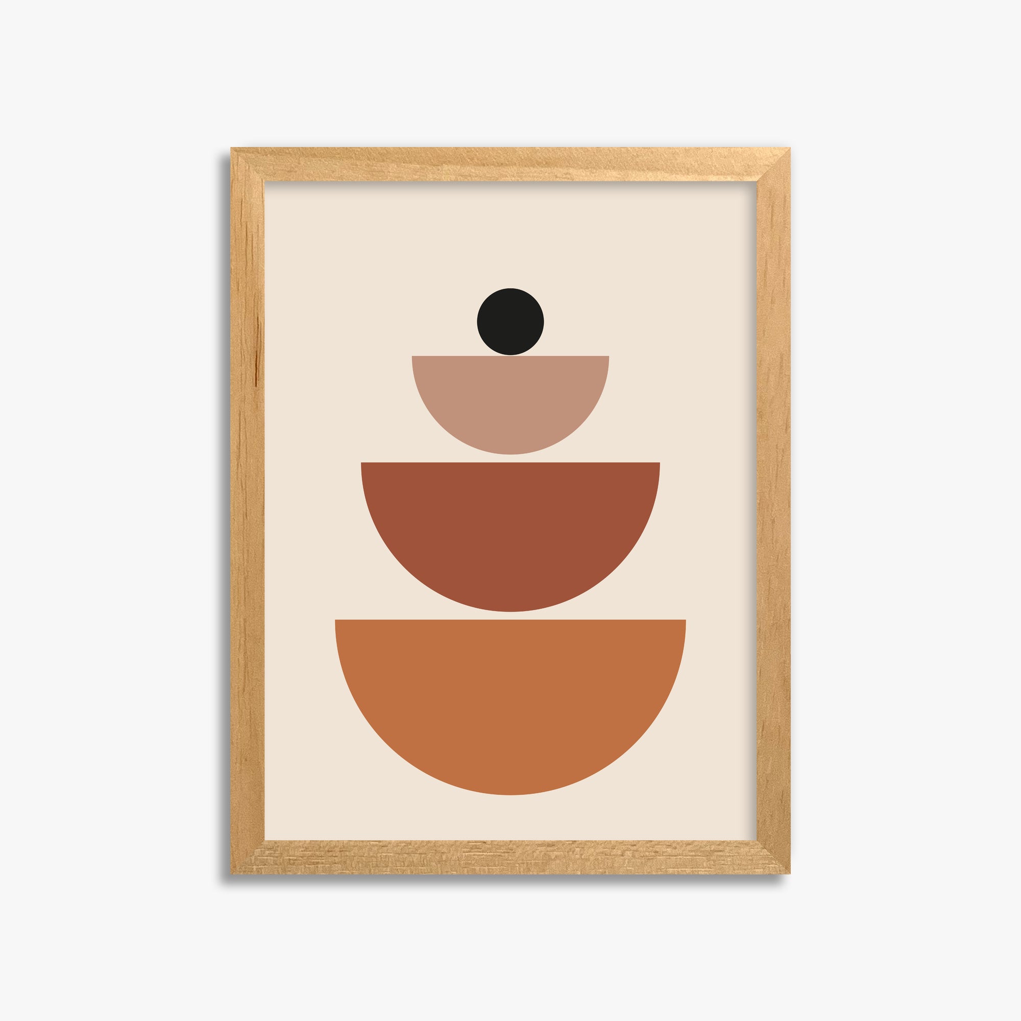 Terracotta Balance, 30x40cm Framed Poster With Oak Frame