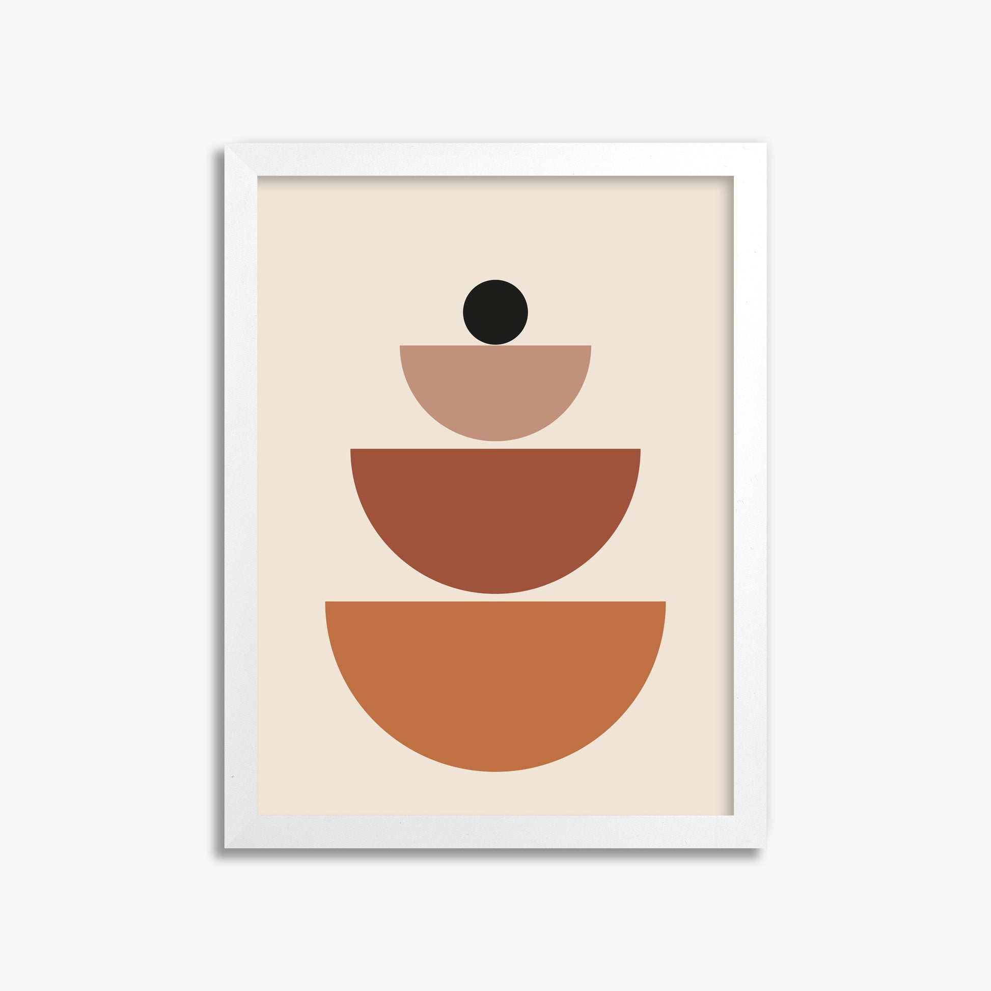 Terracotta Balance, 30x40cm Framed Poster With White Frame