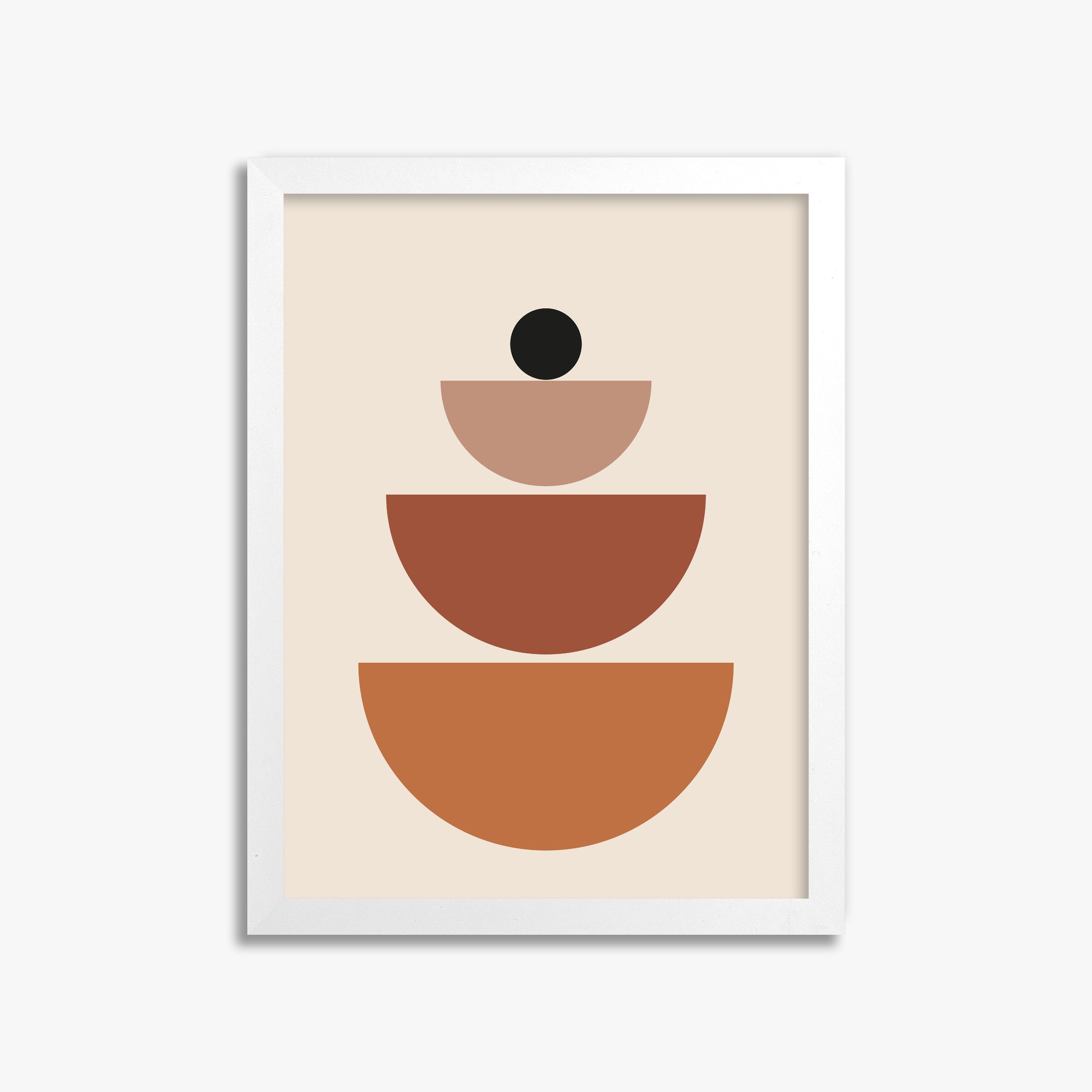 Terracotta Balance, 30x40cm Framed Poster With White Frame