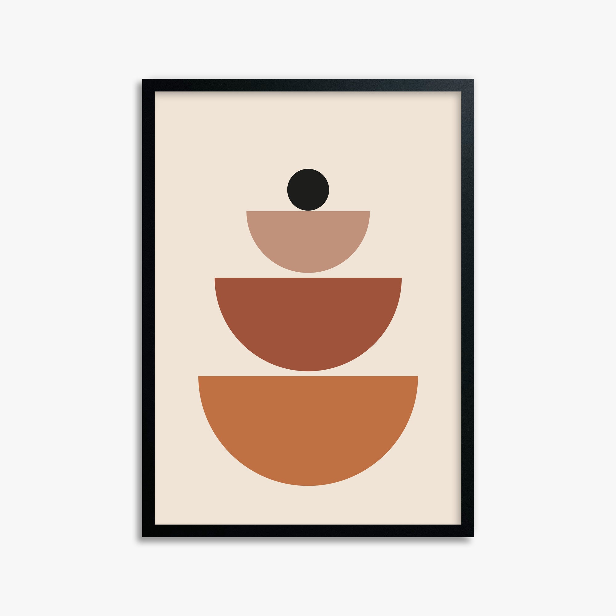 Terracotta Balance, 50x70cm Framed Poster With Black Frame