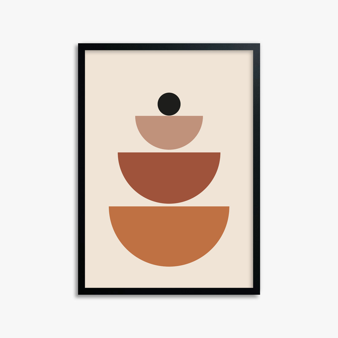Terracotta Balance, 50x70cm Framed Poster With Black Frame