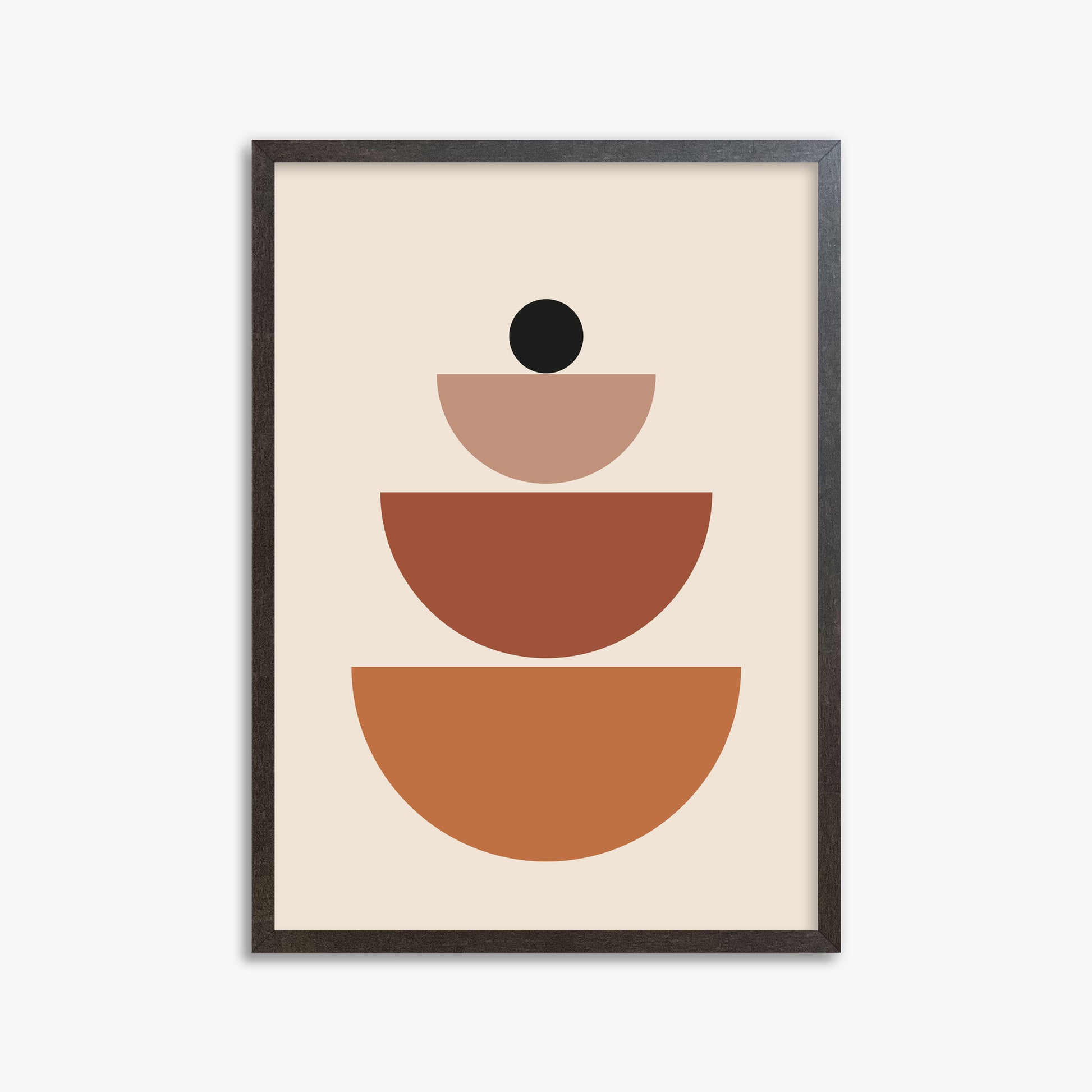 Terracotta Balance, 50x70cm Framed Art Reproduction With Espresso Frame