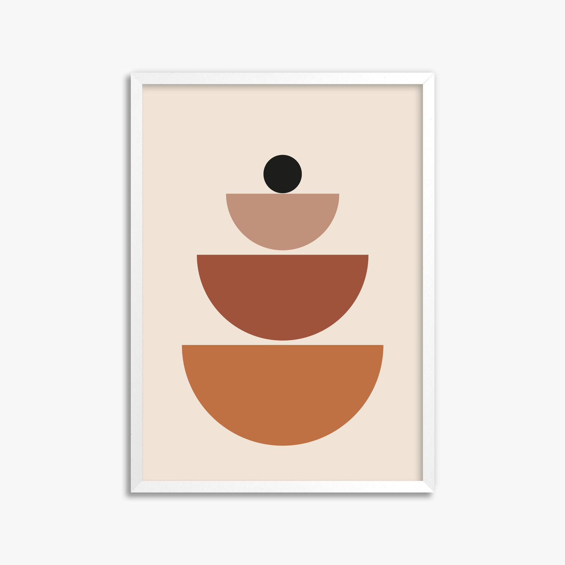 Terracotta Balance, 50x70cm Framed Poster With White Frame