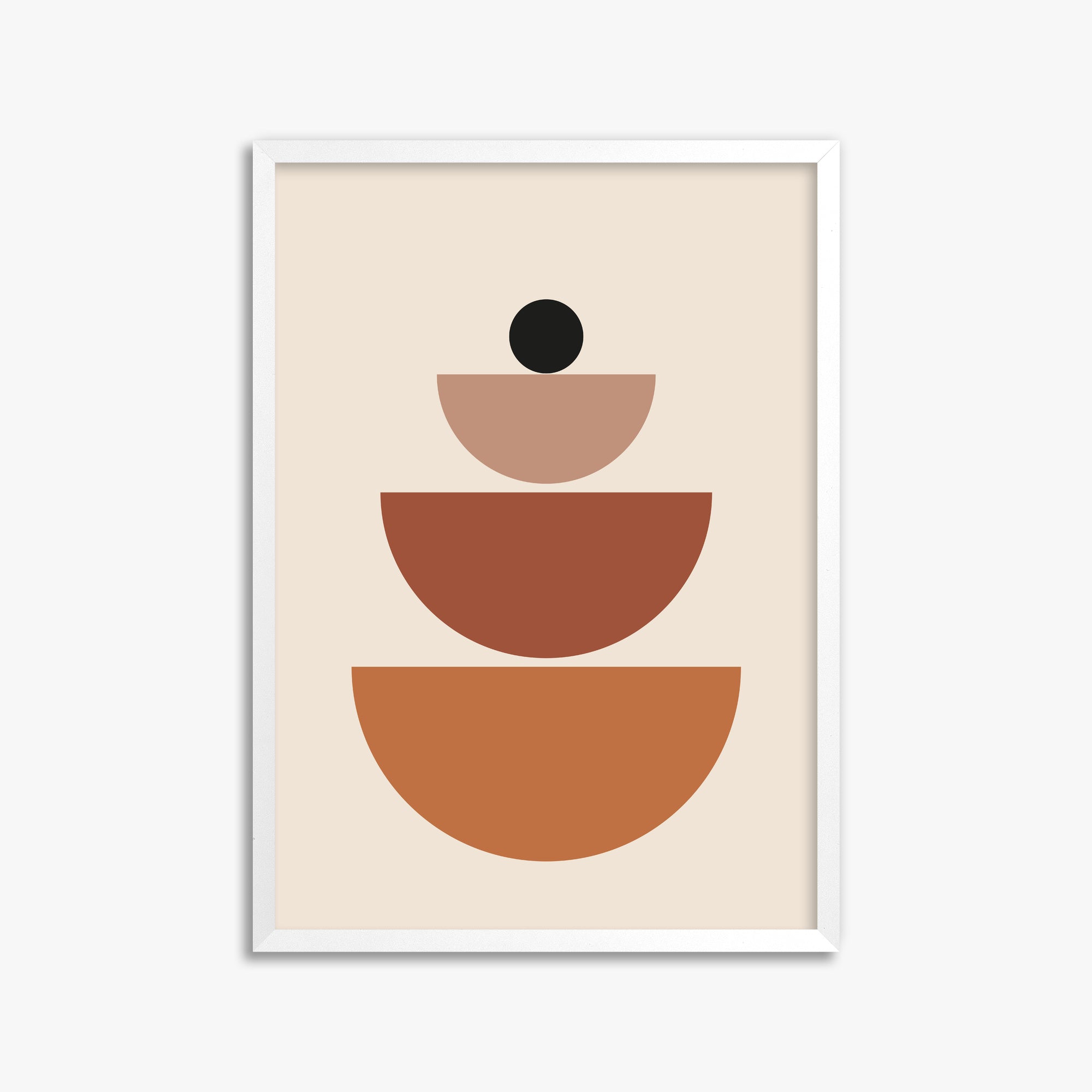 Terracotta Balance, 50x70cm Framed Poster With White Frame