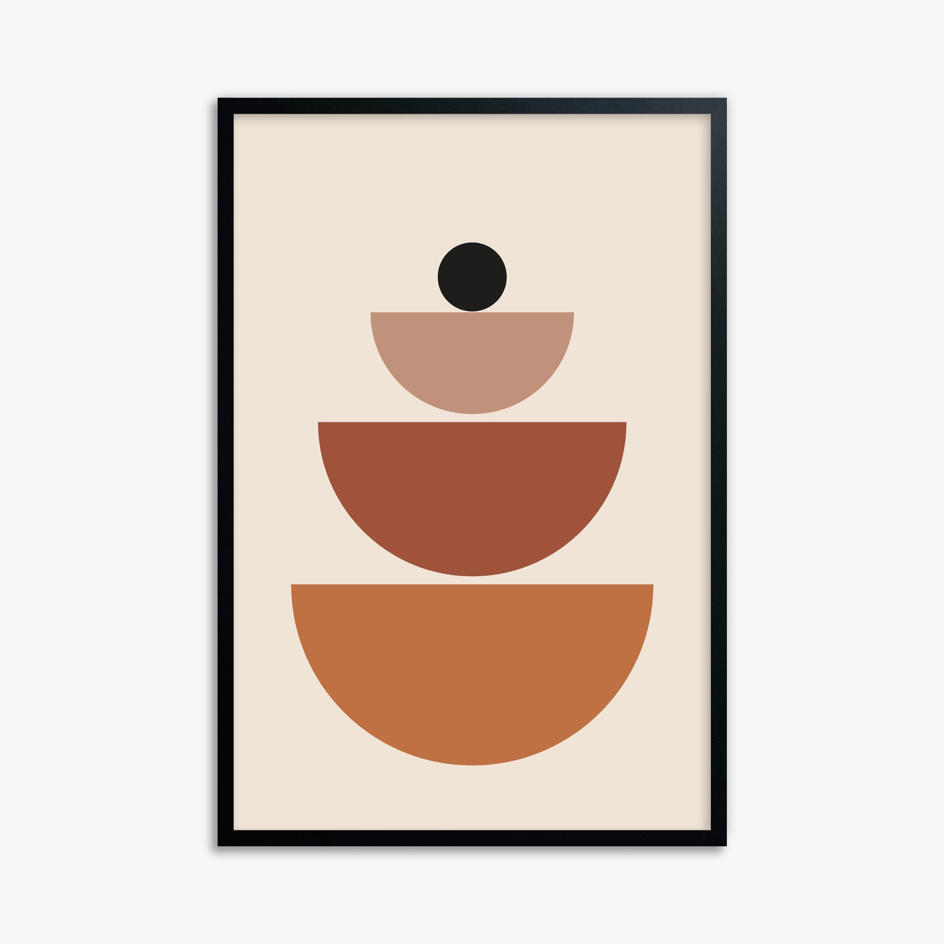 Terracotta Balance, 61x91cm Framed Poster With Black Frame