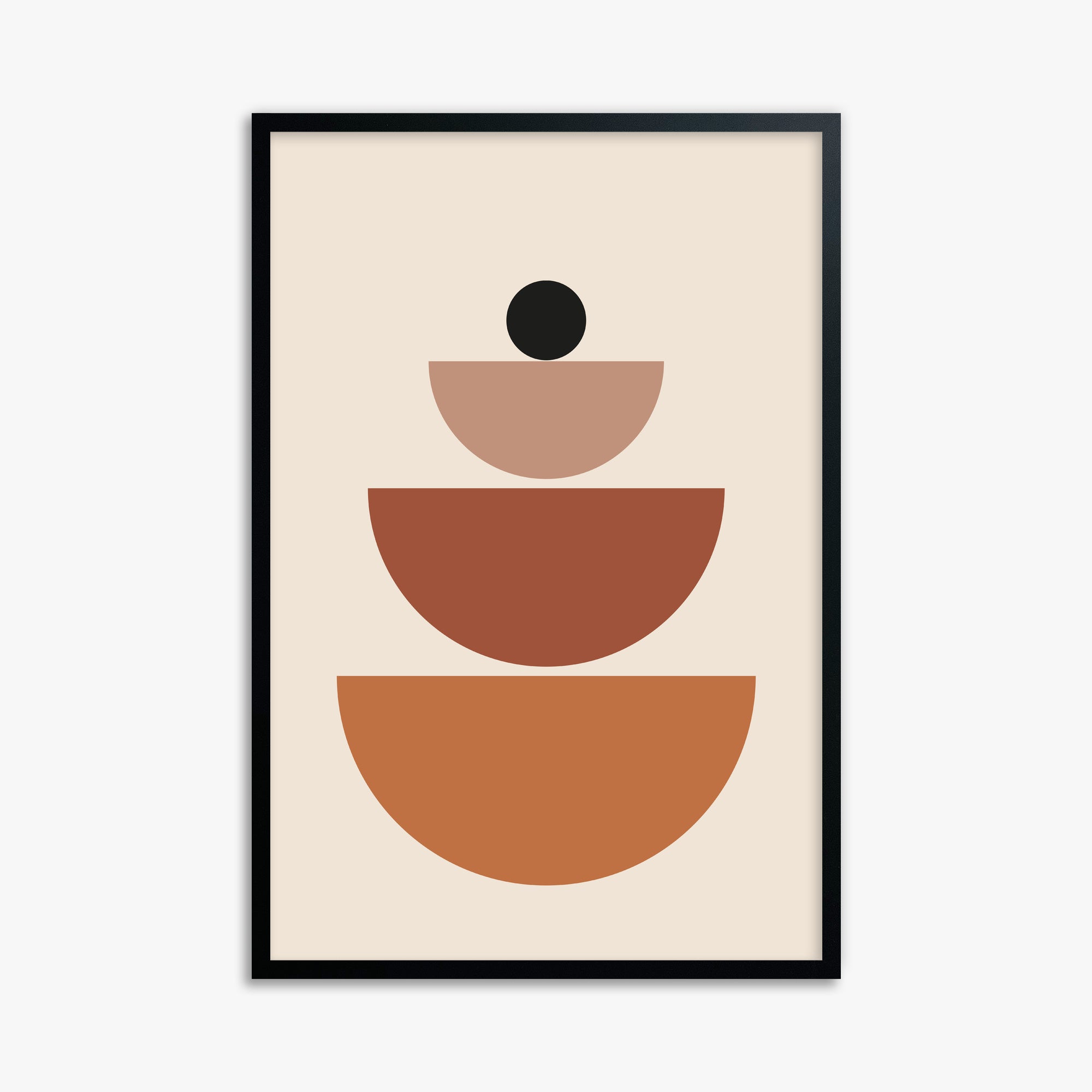 Terracotta Balance, 61x91cm Framed Poster With Black Frame