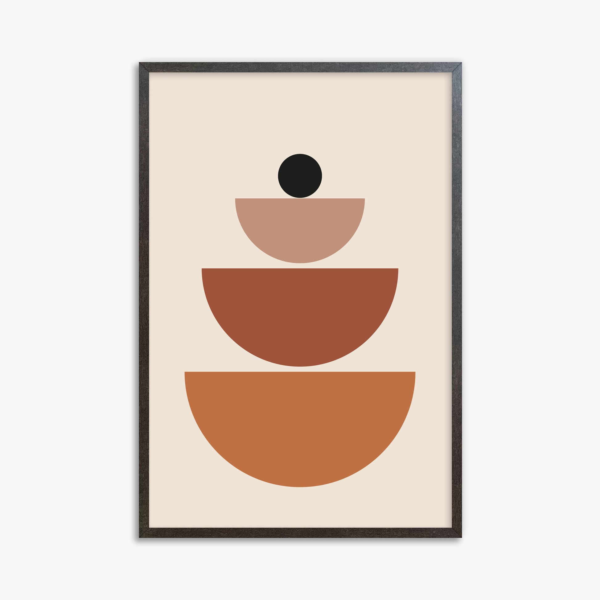 Terracotta Balance, 61x91cm Framed Art Reproduction With Espresso Frame