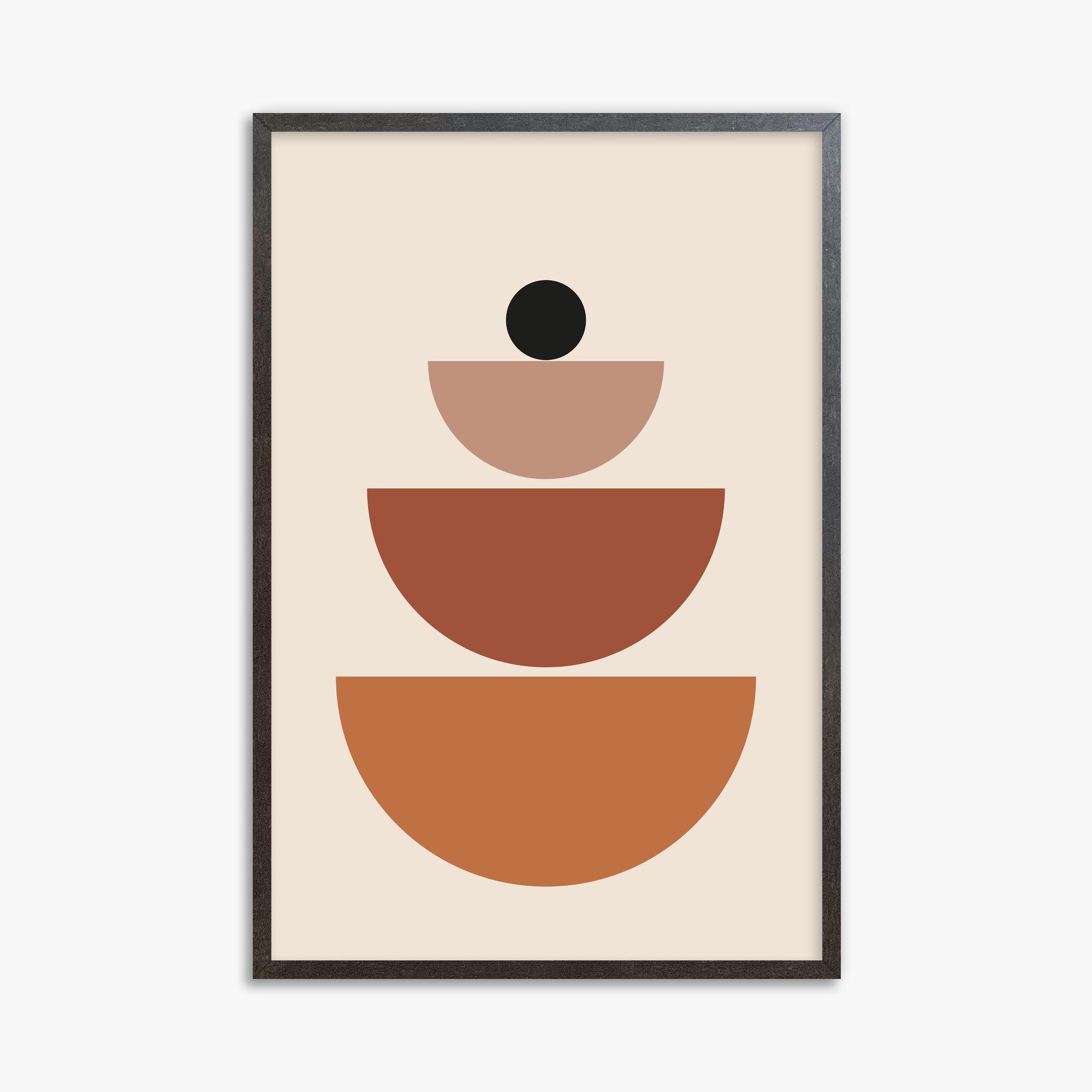 Terracotta Balance, 61x91cm Framed Art Reproduction With Espresso Frame