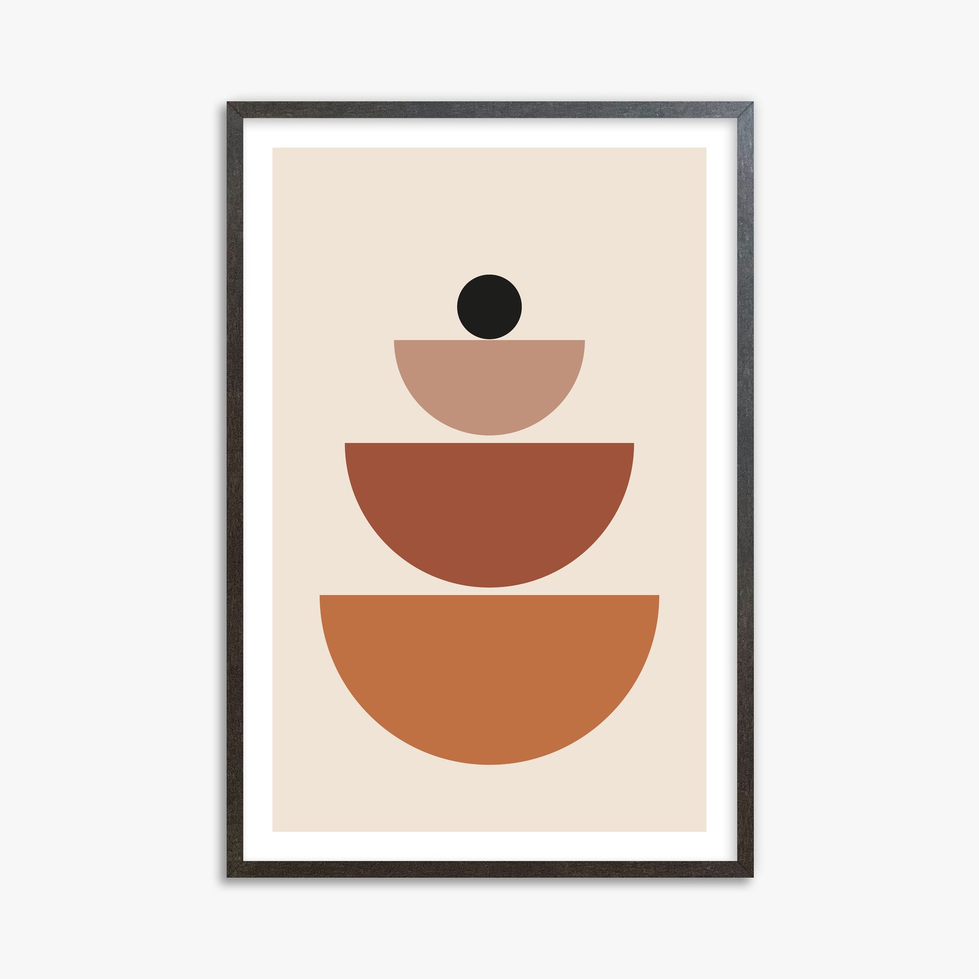 Terracotta Balance, 61x91cm Framed Art Reproduction With Espresso Frame