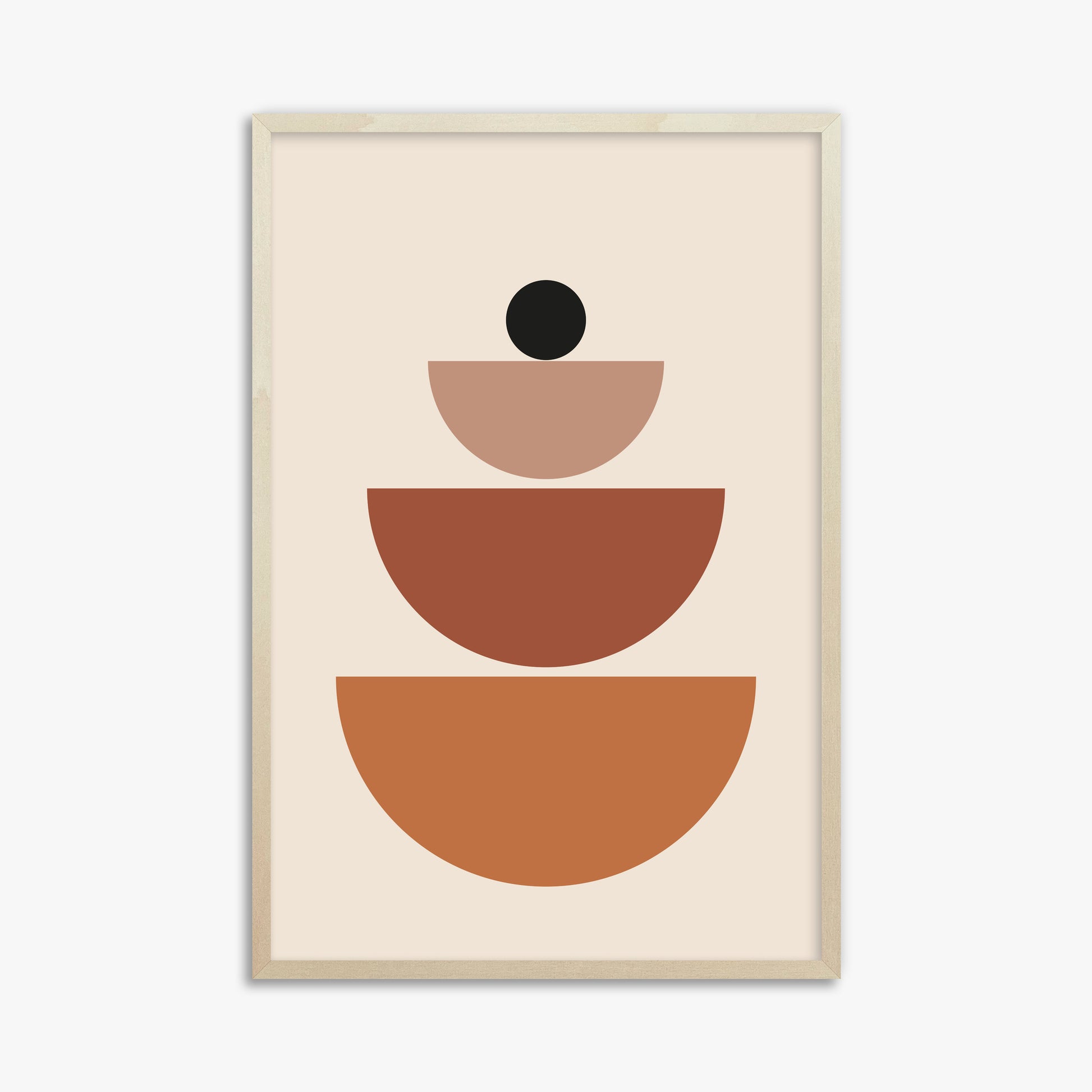 Terracotta Balance, 61x91cm Framed Art Reproduction With Lime Wood Frame