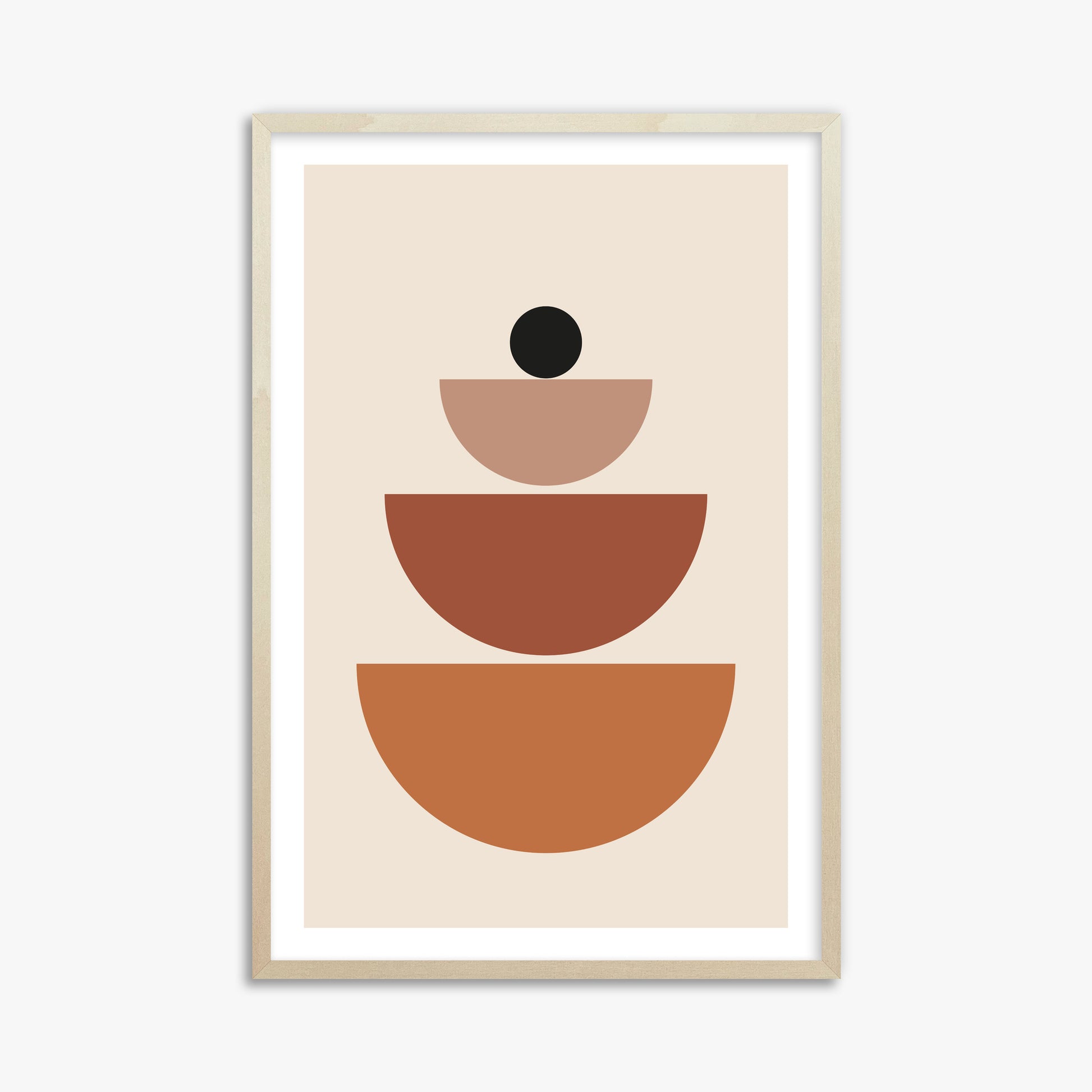 Terracotta Balance, 61x91cm Framed Art Reproduction With Lime Wood Frame