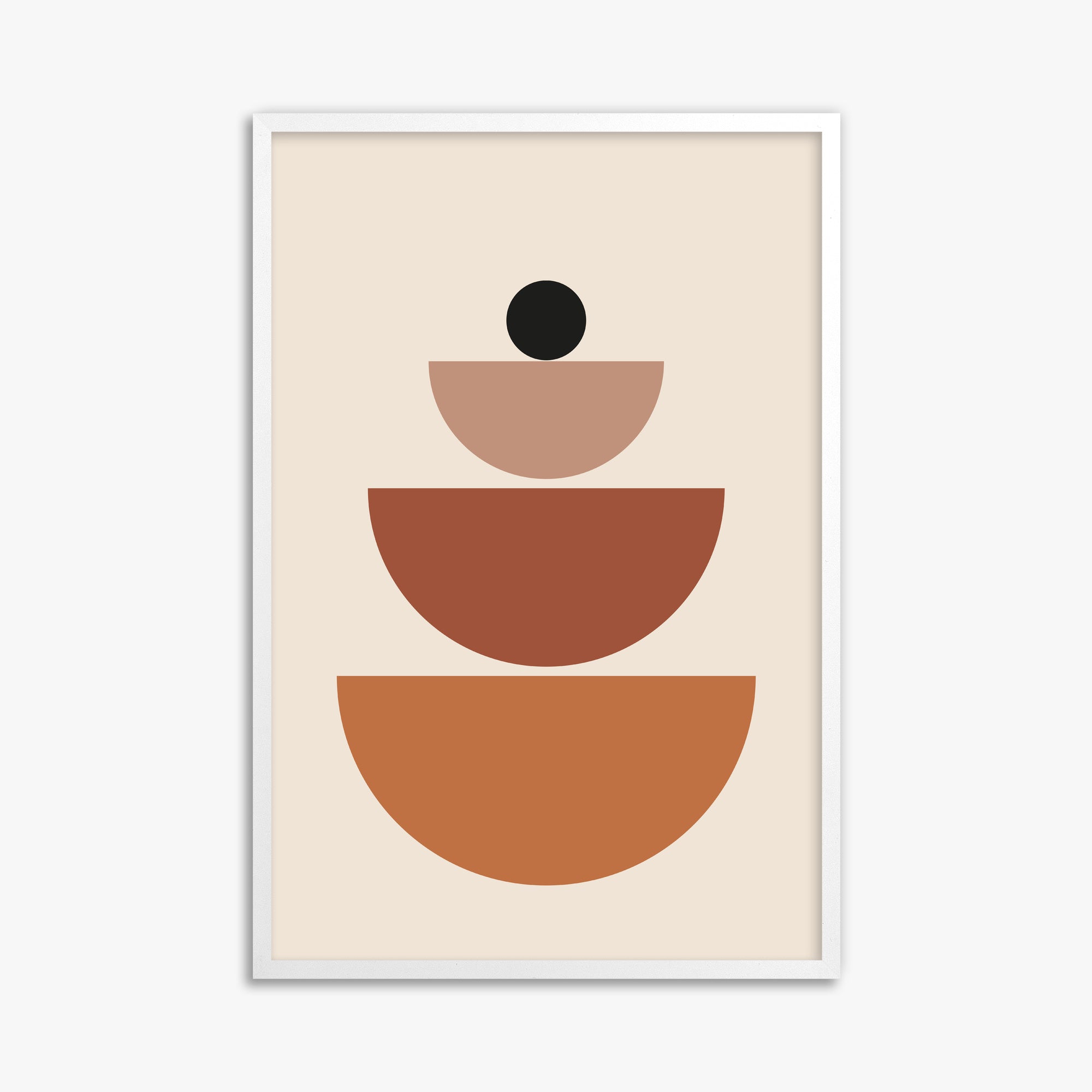 Terracotta Balance, 61x91cm Framed Poster With White Frame