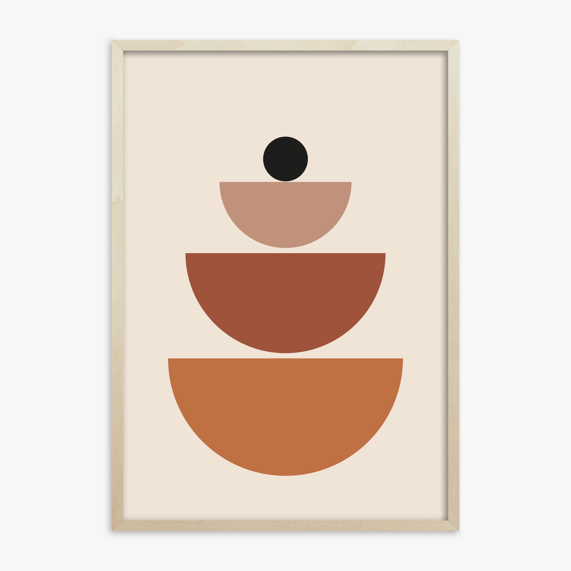 Terracotta Balance, 70x100cm Framed Art Reproduction With Lime Wood Frame