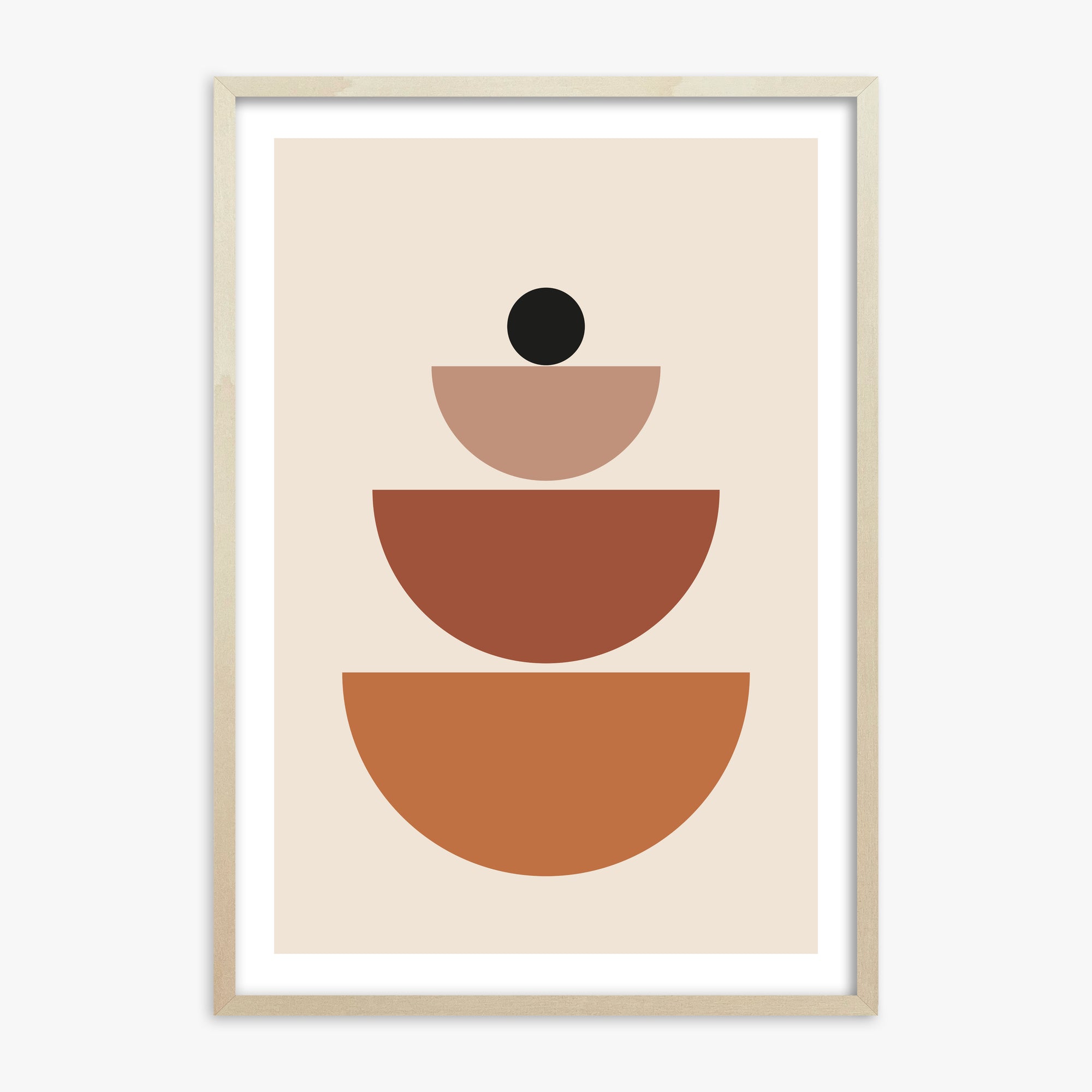 Terracotta Balance, 70x100cm Framed Art Reproduction With Lime Wood Frame