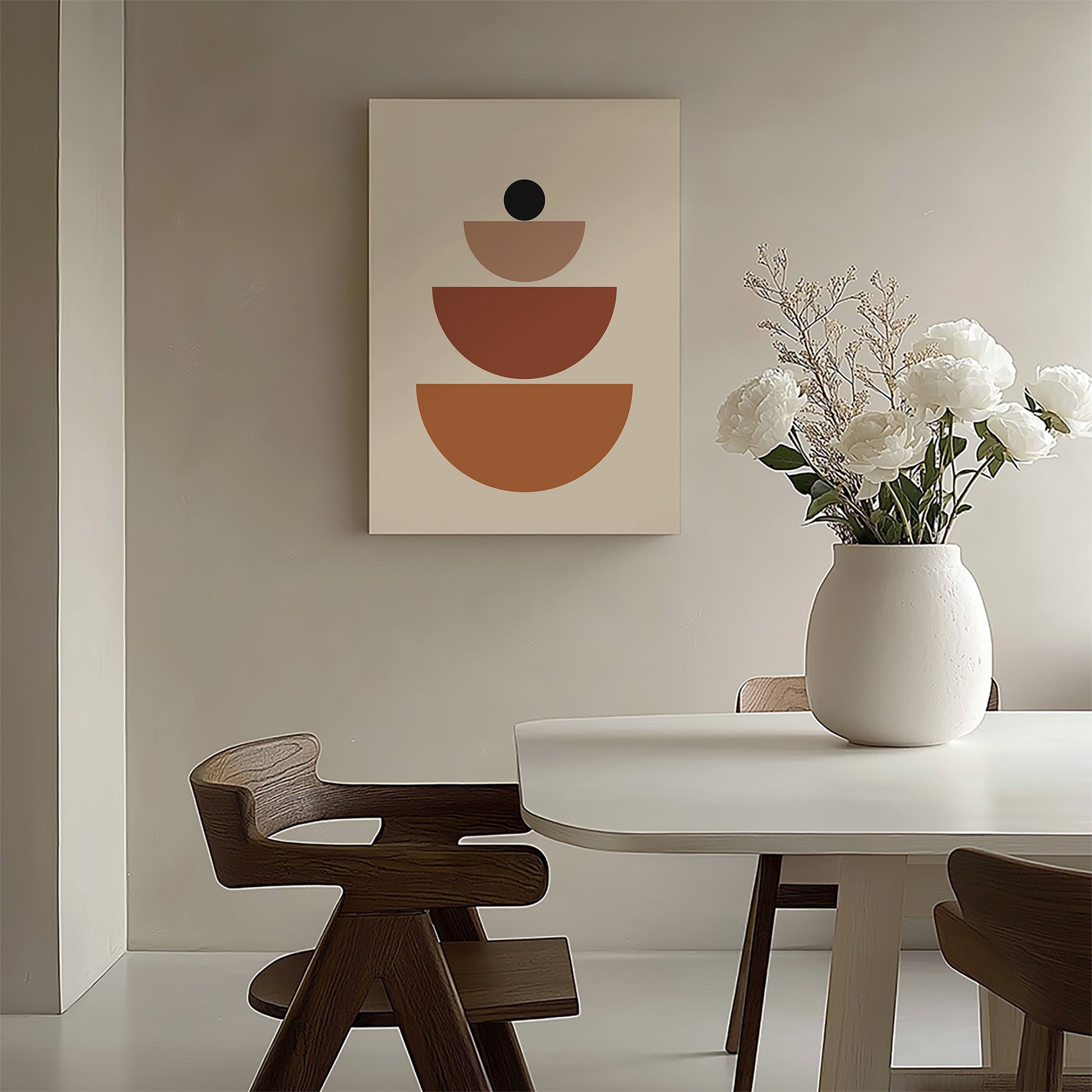 Design Concept No. 58 for Terracotta Balance Japanese Satin Canvas Wall Art