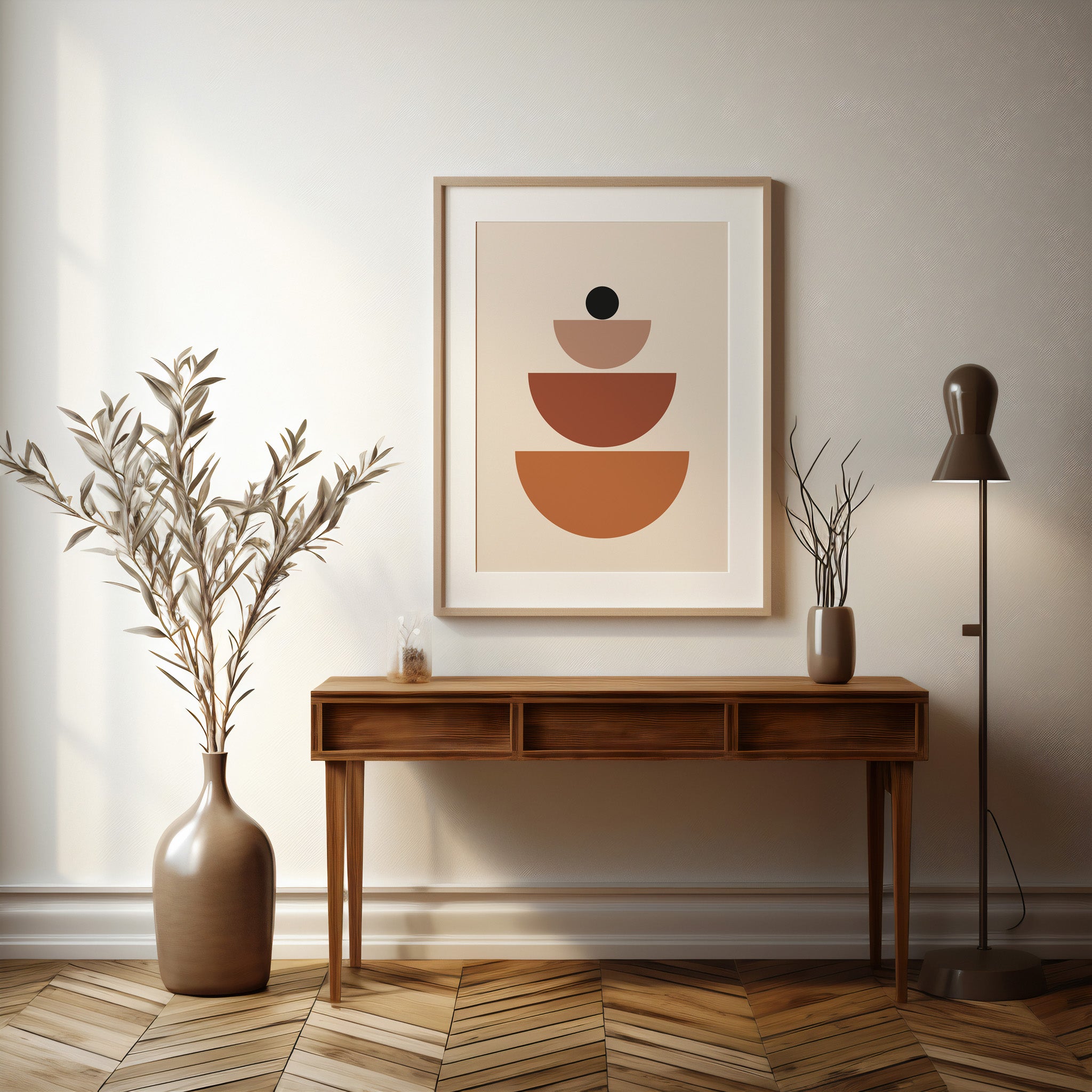 Design Concept No. 37 for Terracotta Balance Modern Poster Art