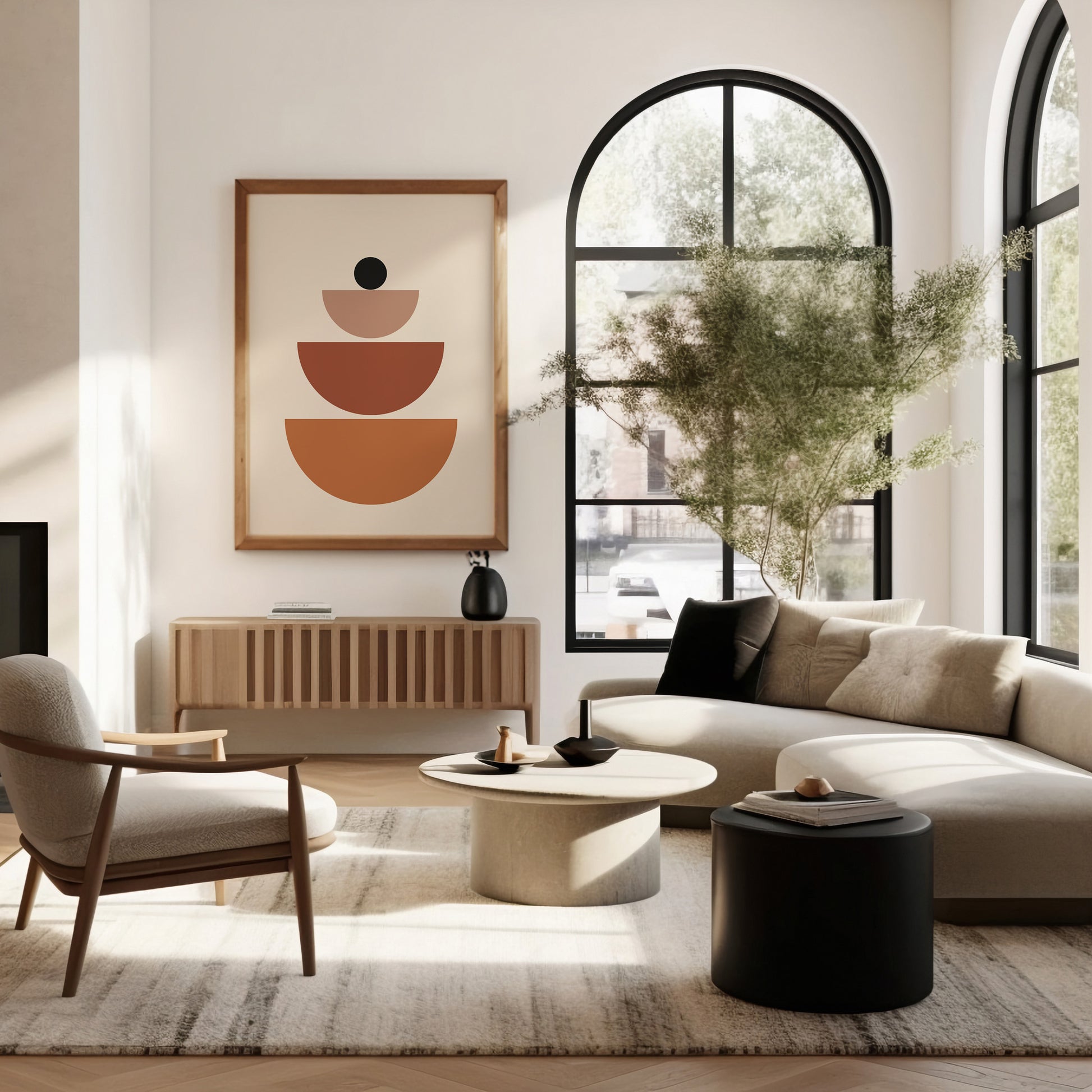 Design Concept No. 40 for Terracotta Balance Modern Poster Art