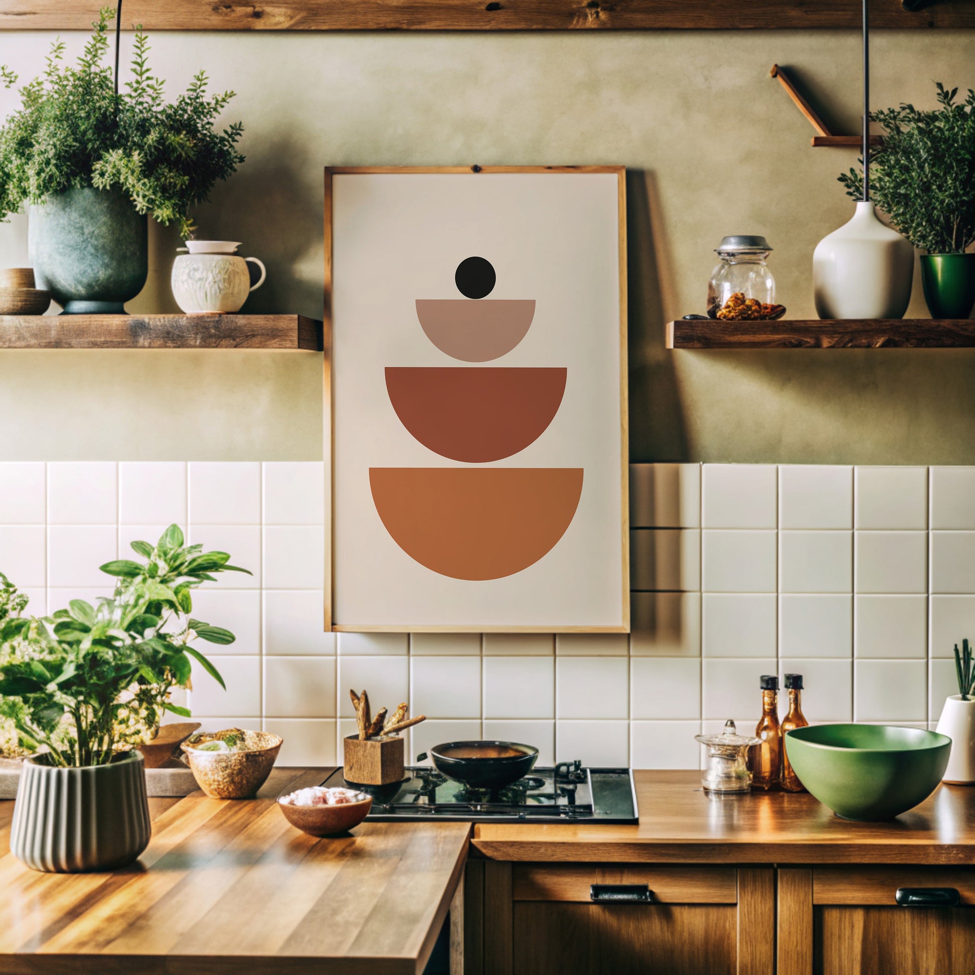 Design Concept No. 41 for Terracotta Balance Modern Poster Art