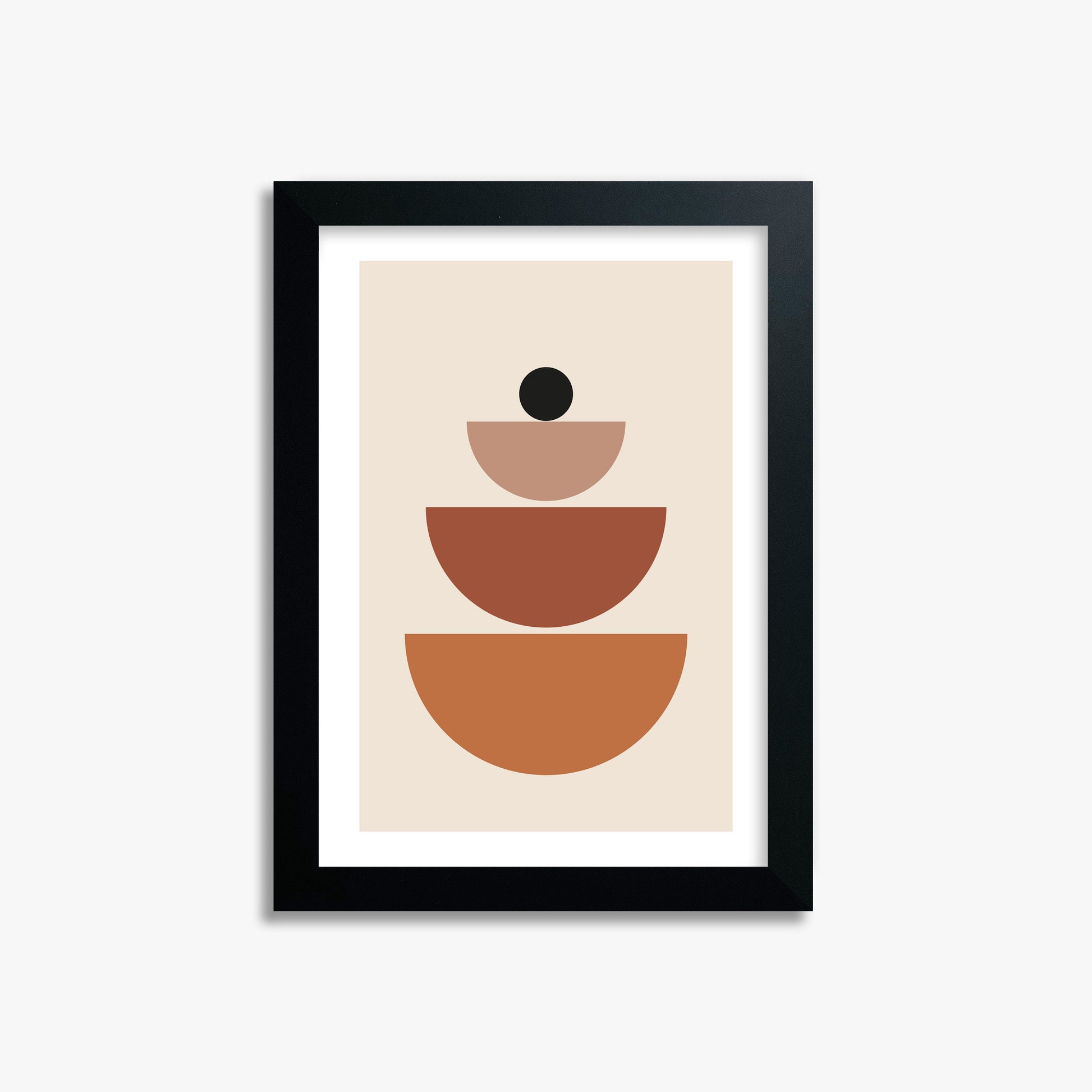Terracotta Balance, 21x30cm Black Framed Art Reproduction