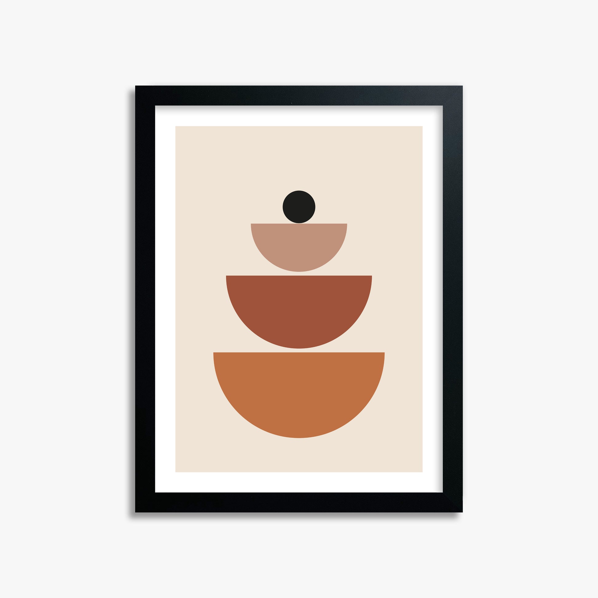 Terracotta Balance, 30x40cm Black Framed Art Reproduction